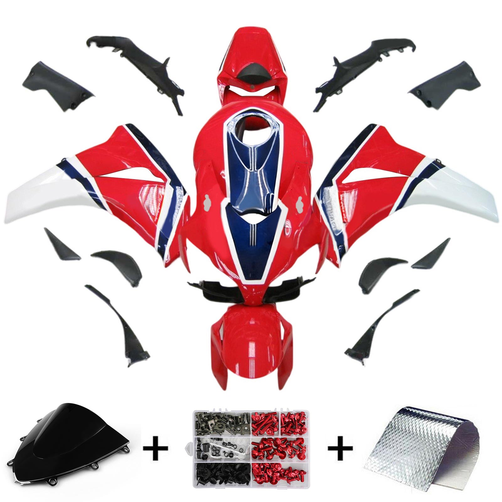 Kit de carénage injecté en plastique ABS pour Honda CBR1000RR 2008-2011