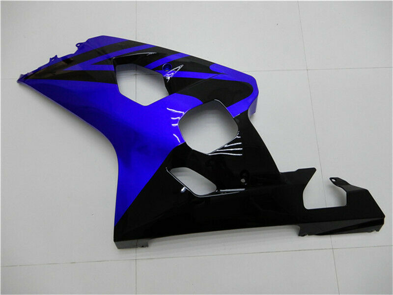 Kit de carénage en plastique moulé par injection bleu et noir pour Suzuki GSXR600/750 2004-2005