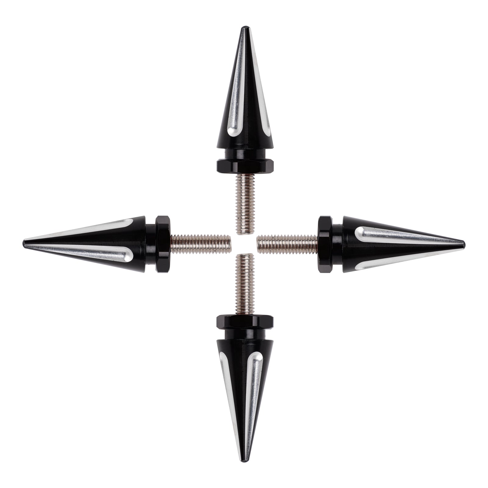 4 zwarte puntige kuipbouten voor de voorruit voor Touring Road Glide FLTR 2015 - 2025