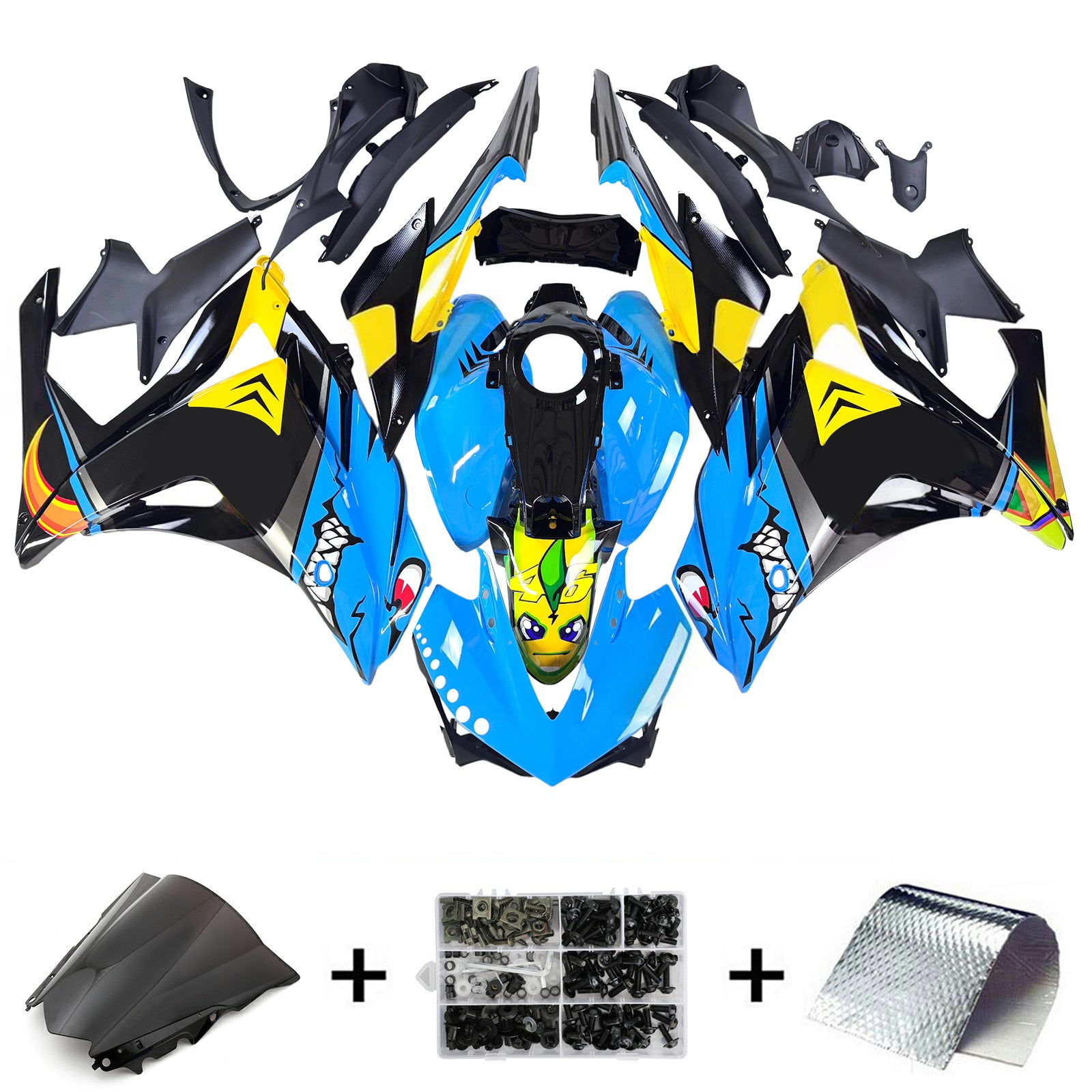 Kit de carénage en plastique ABS injecté pour Yamaha YZF-R3 2014-2018 R25 2015-2017