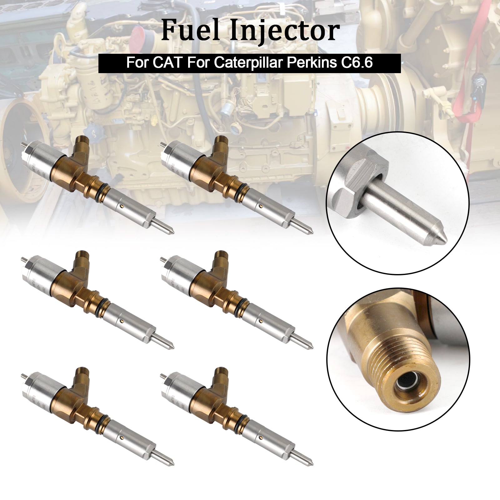 Kot dla Caterpillar Perkins C6.6 6 sztuk wtryskiwaczy paliwa 2645A747 320-0680