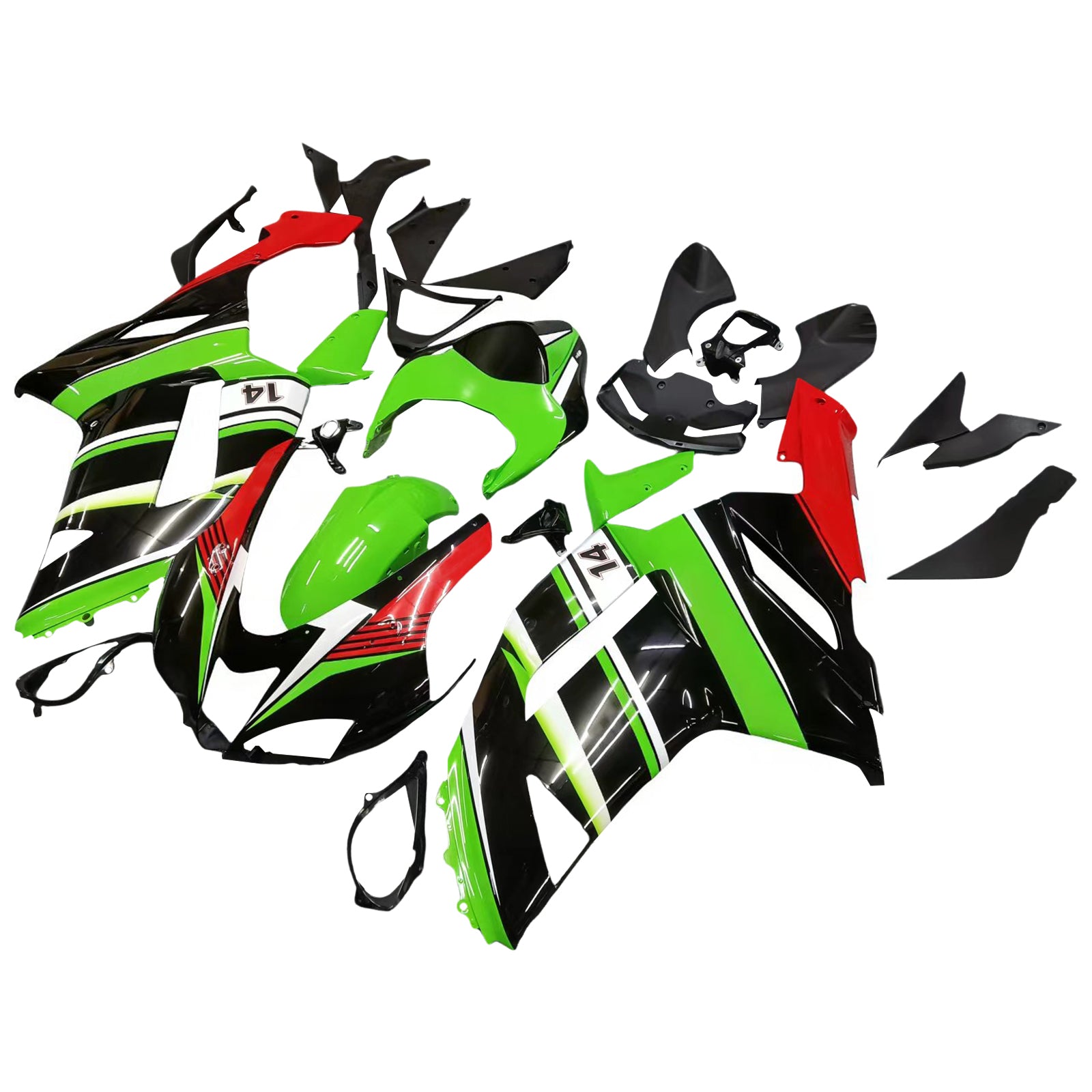Kit de carénage à injection en plastique ABS pour Kawasaki ZX6R 636 2007-2008