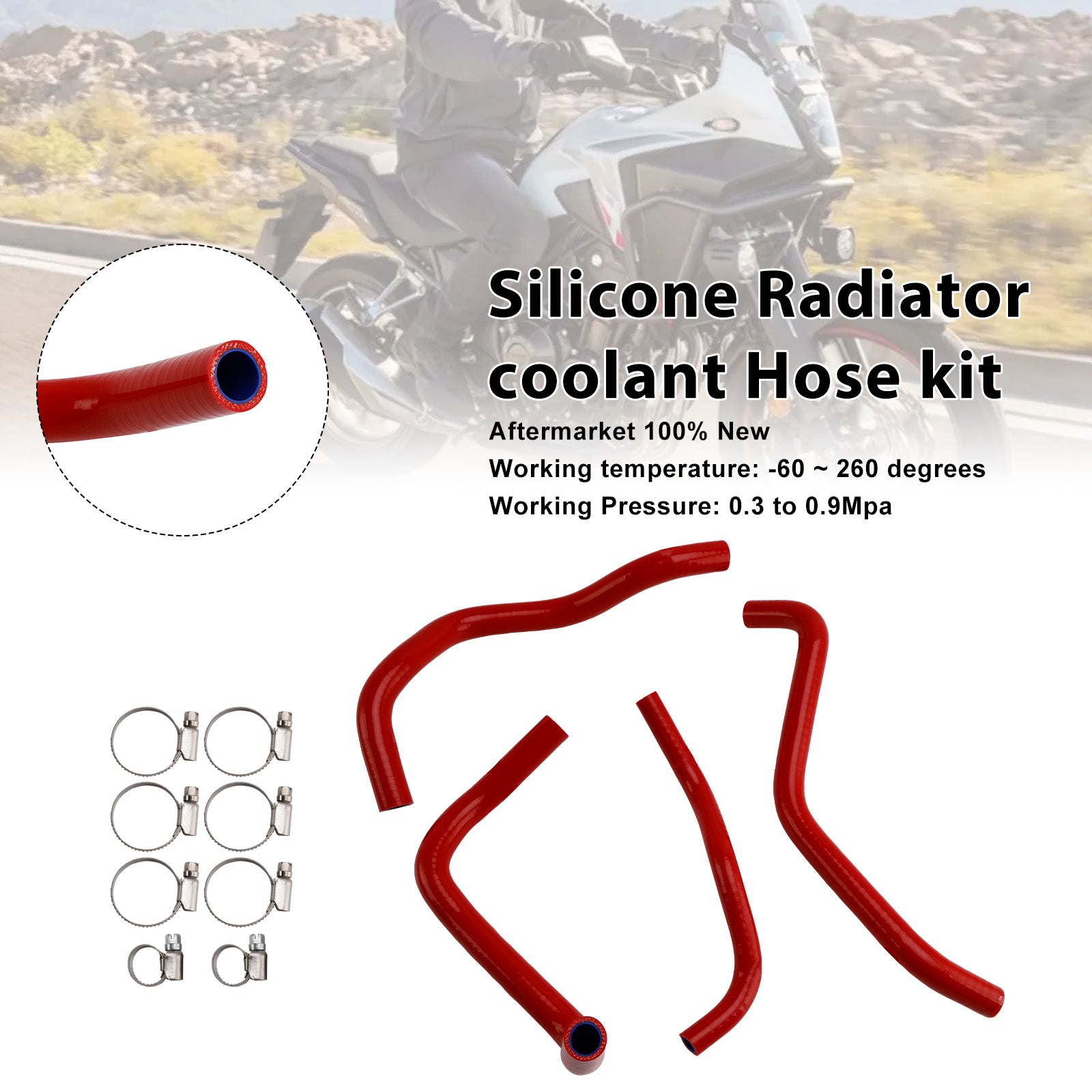 Durite de refroidissement en silicone pour radiateur Honda CB500F/X/R (2013-2024)