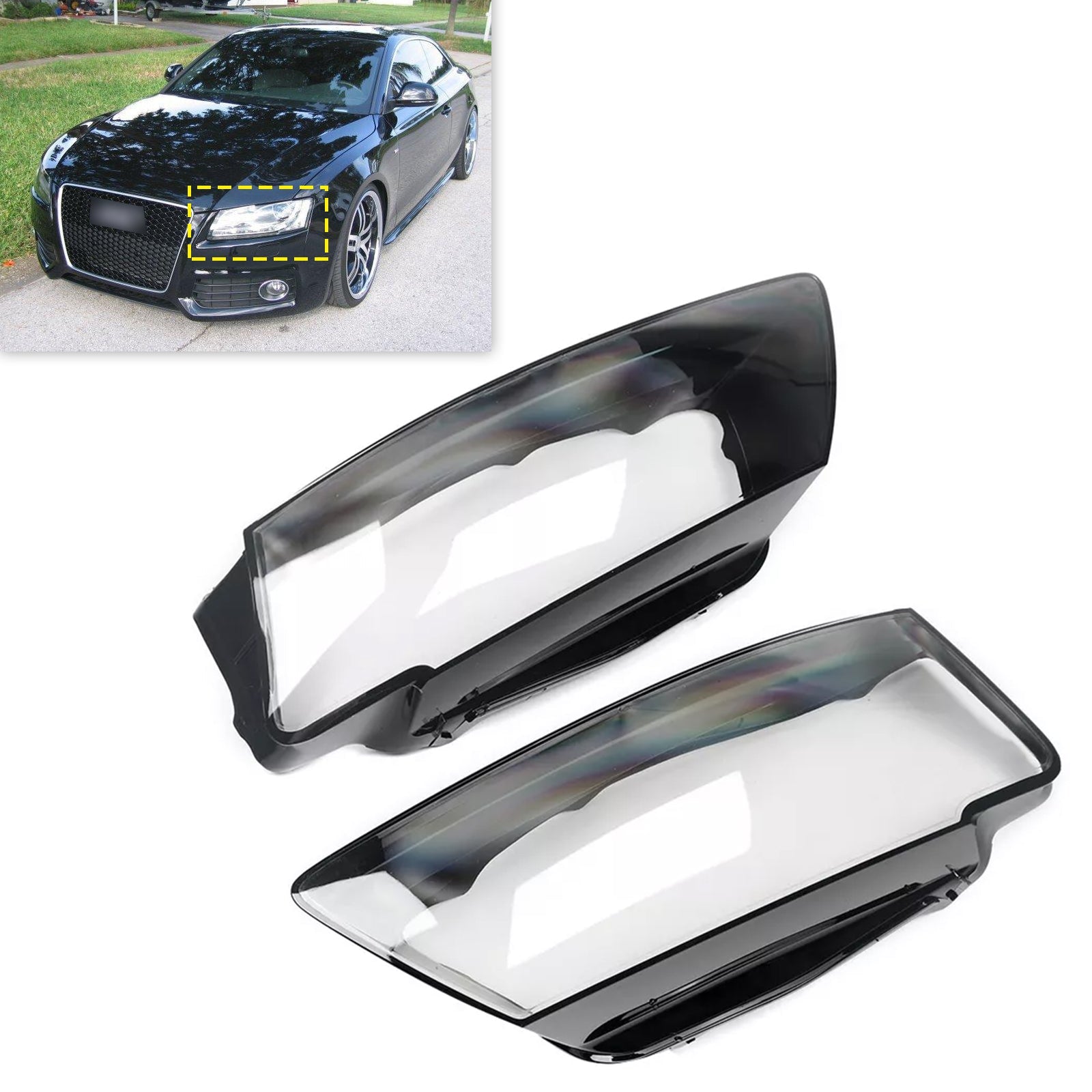 Beschermende schaal voor front vuurtoren audi a5/s5 cabriolet 2009-2012, 2 kamers