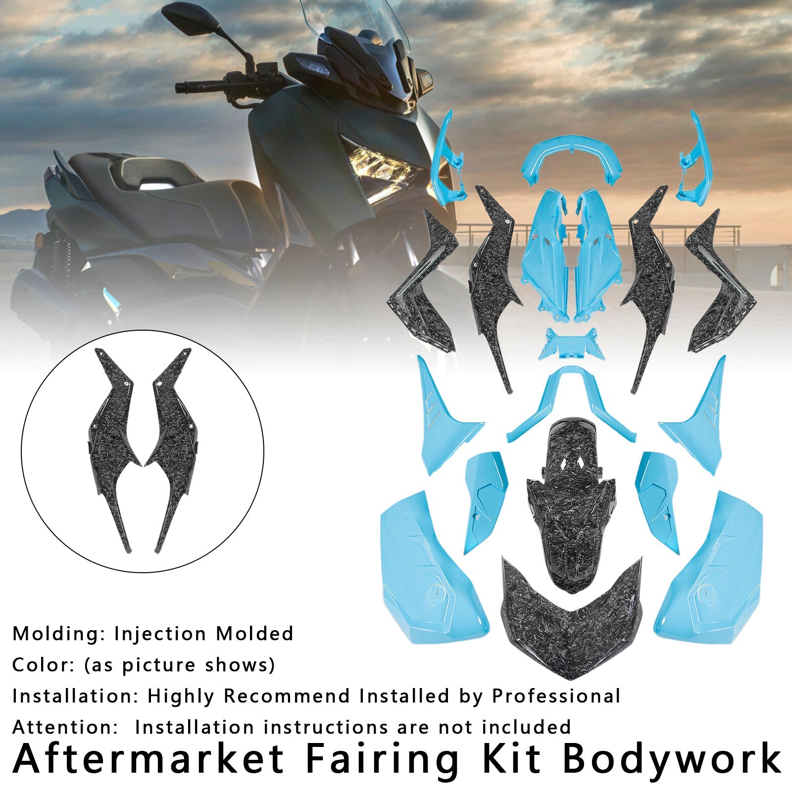 Kitting and Bodywork Kit inyectado para Yamaha X-Max 300 XMAX 2023-2024
