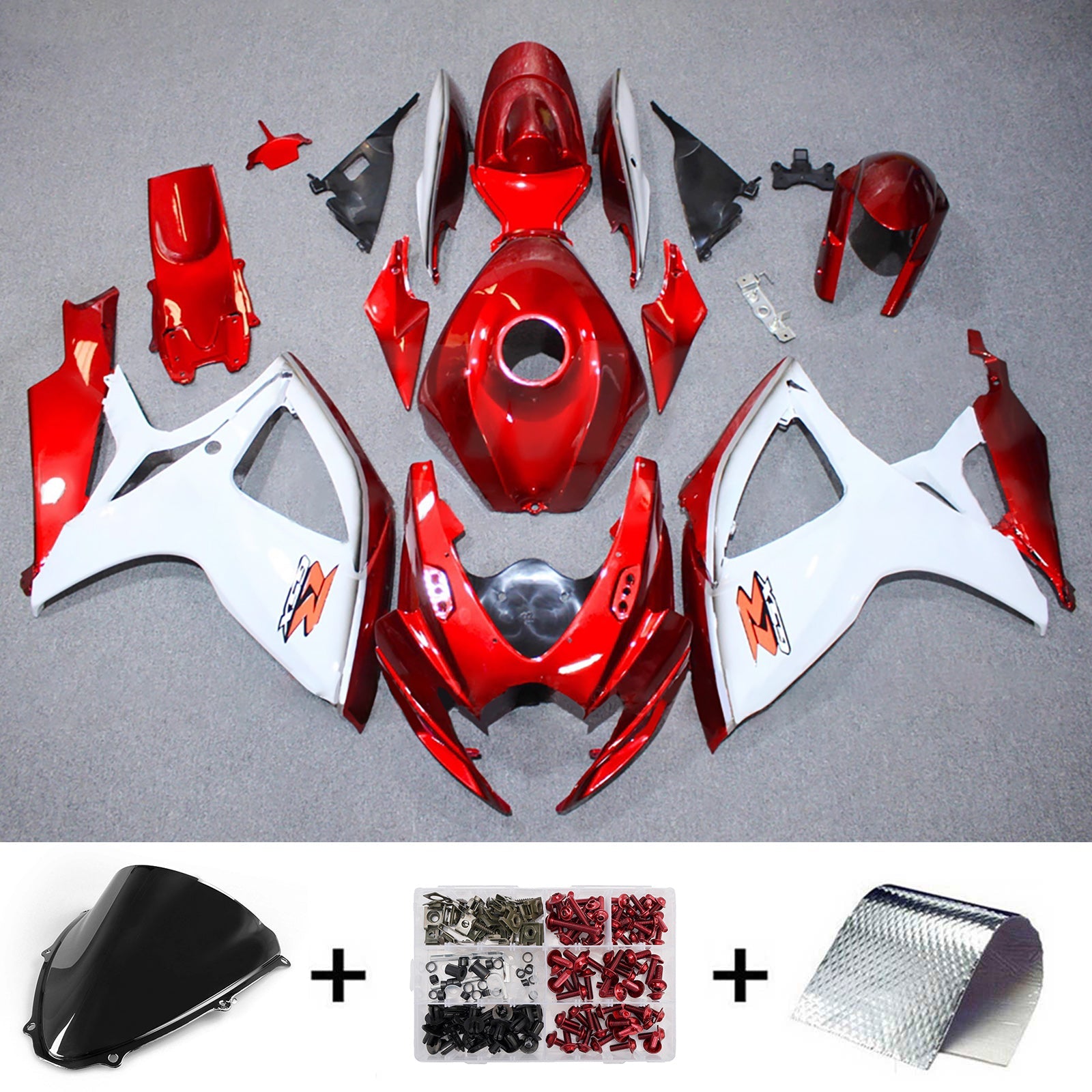Komplet oklepa z vbrizgano ABS plastiko za Suzuki GSXR 600/750 2006-2007 K6