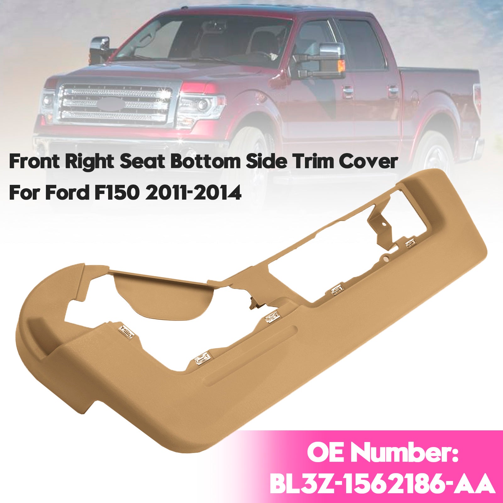 Spodnja stranska obloga sprednjega desnega sedeža BL3Z-1562186-AA za Ford F150 2011-2014