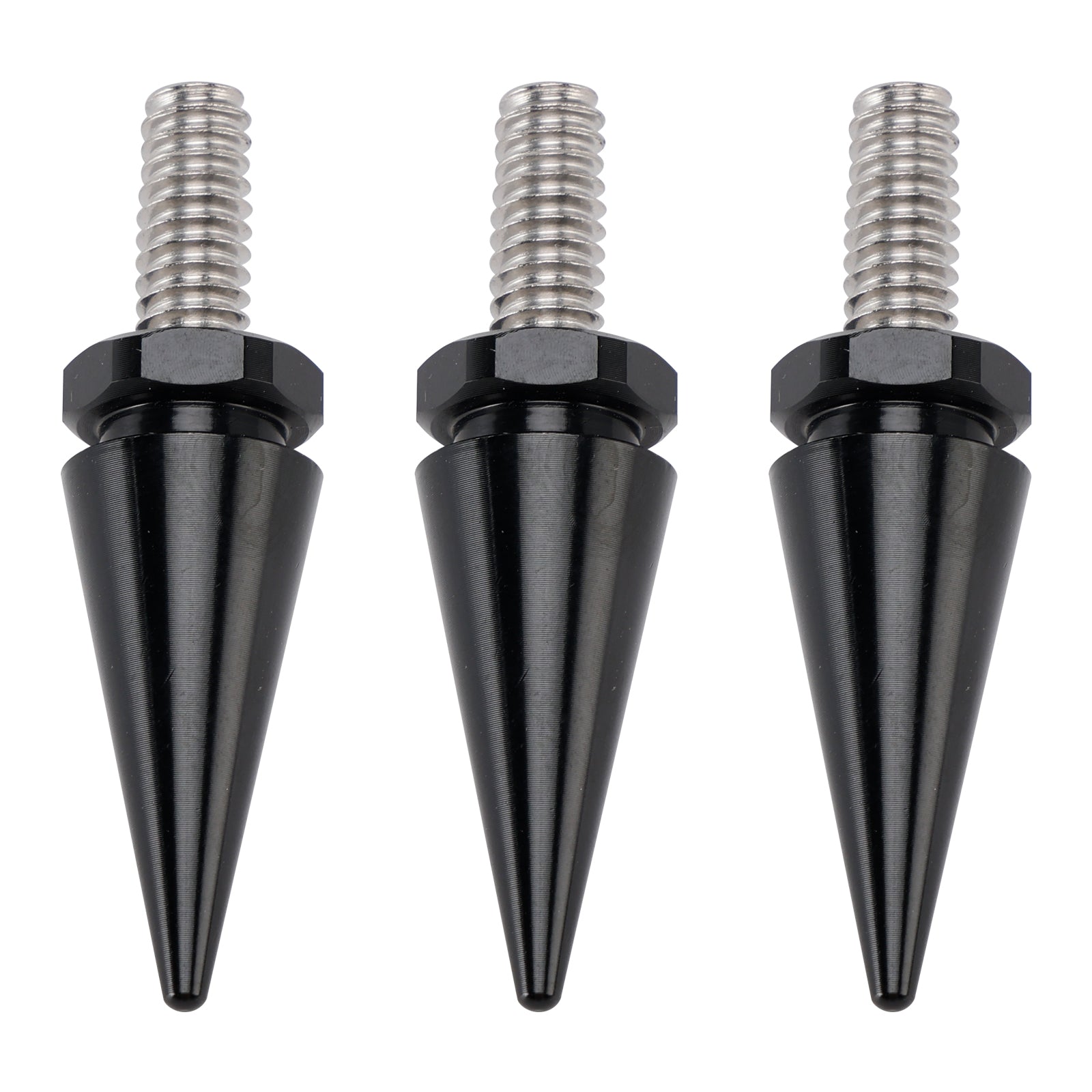 3 zwarte puntige bouten 1/2"-20 voor bevestiging van de voorruitkuip voor Touring 1996-2013