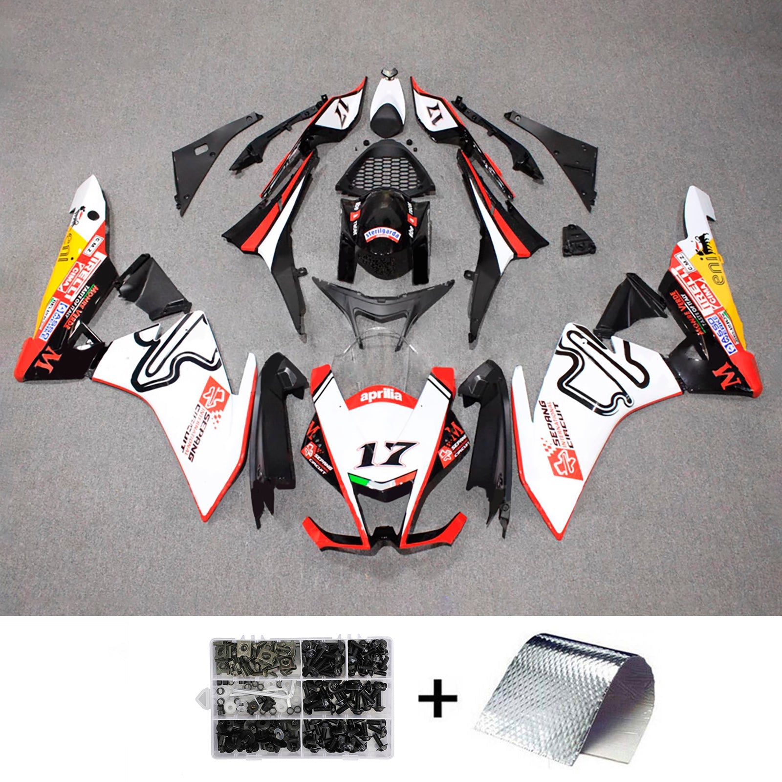 Kit de carénage d'injection Aprilia RSV4 1000 2009-2015 Carrosserie Plastique ABS