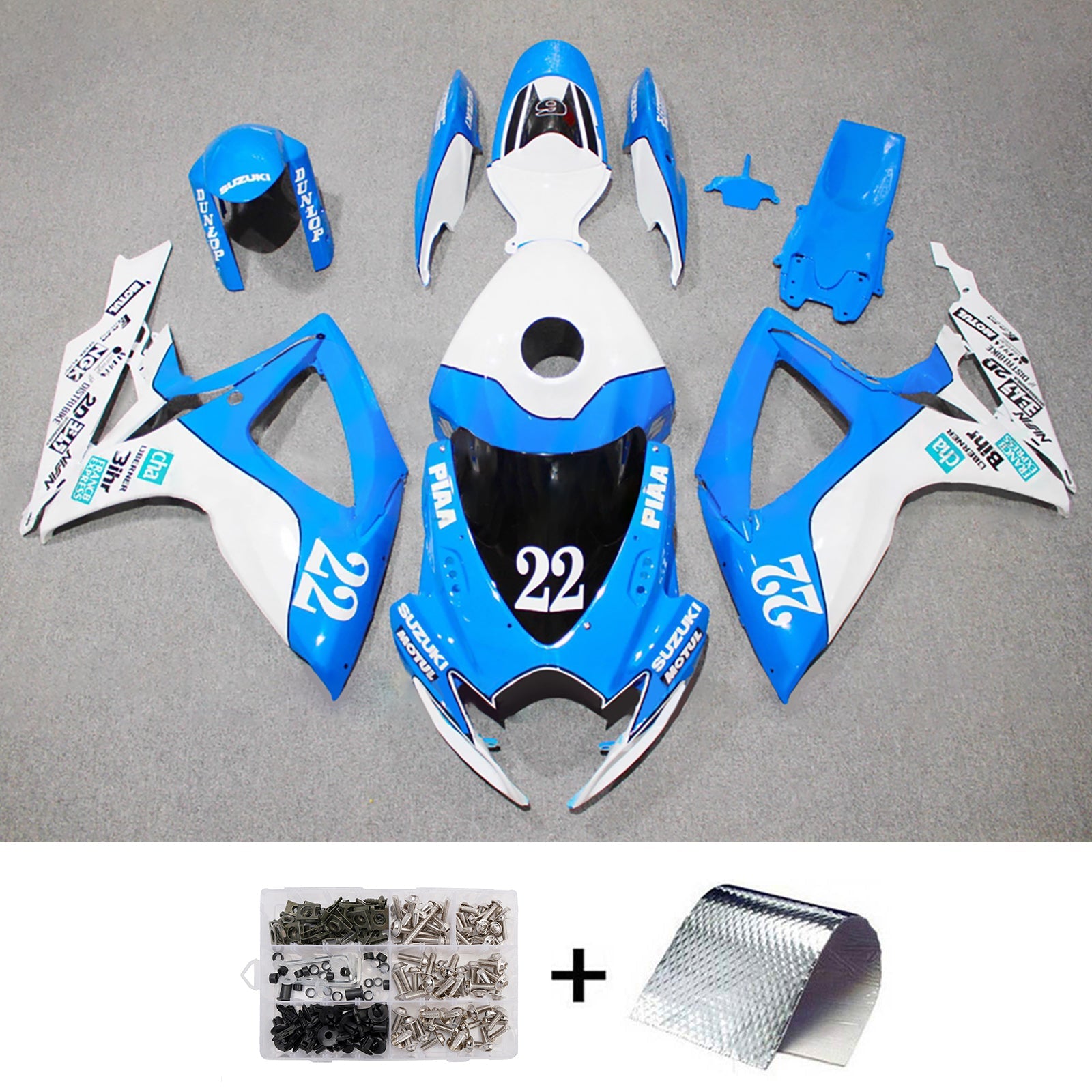 Kit de carénage injecté en plastique ABS pour Suzuki GSXR 600/750 2006-2007 K6