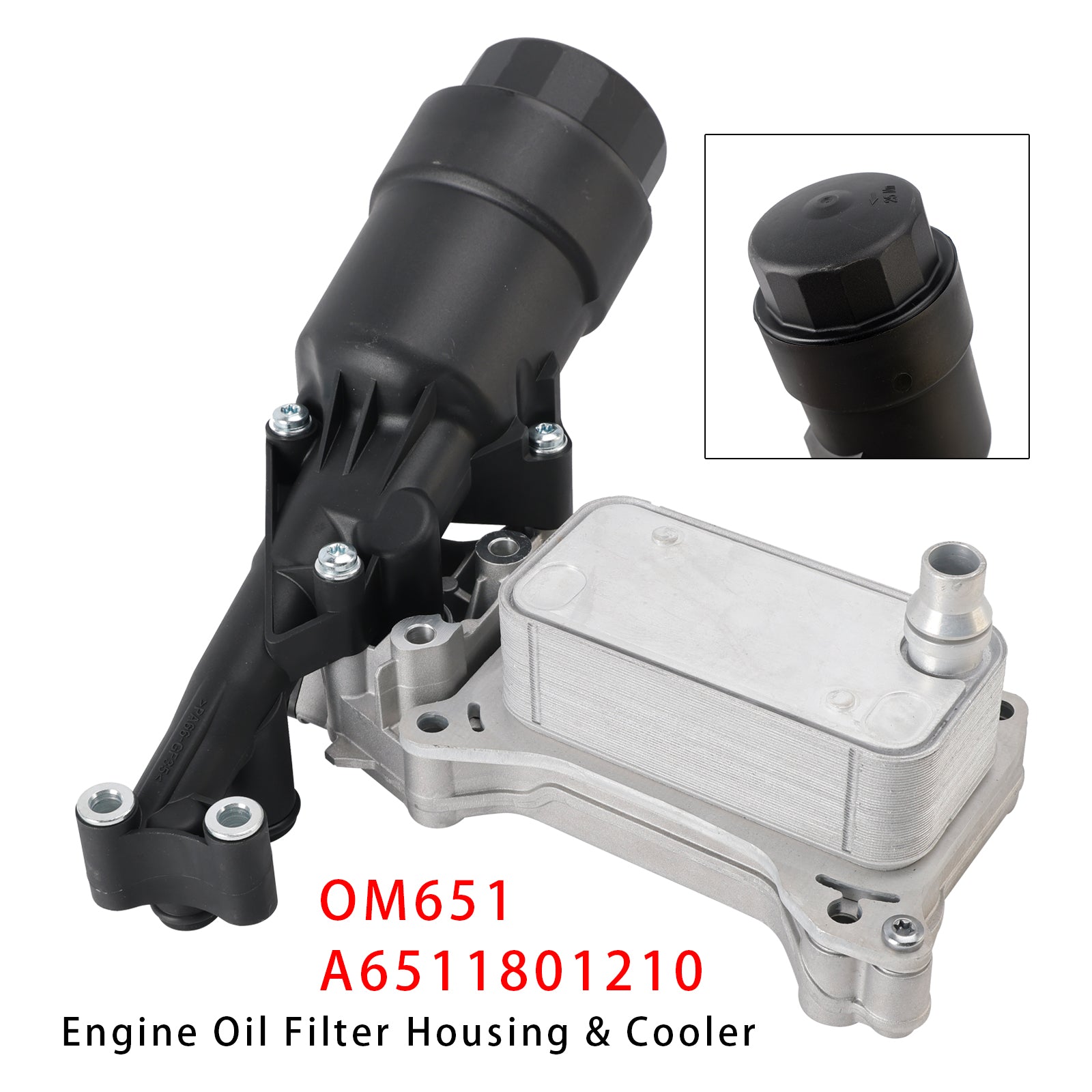 Boîtier de filtre à huile et refroidisseur pour moteur Mercedes-Benz OM651 A6511801210