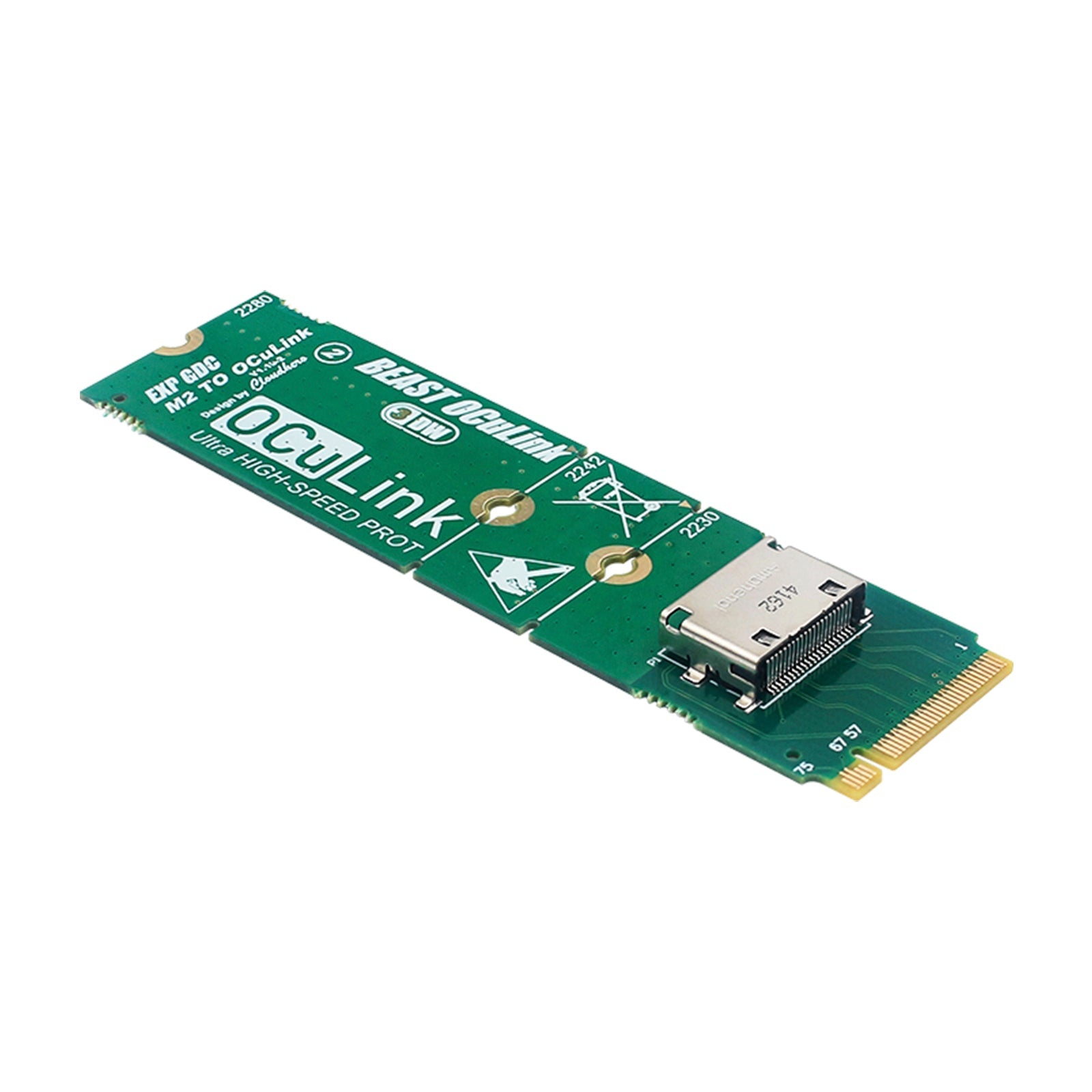 Carte adaptateur M.2 vers OCuLink Carte de conversion d'interface M.2 M KEY vers OCULINK