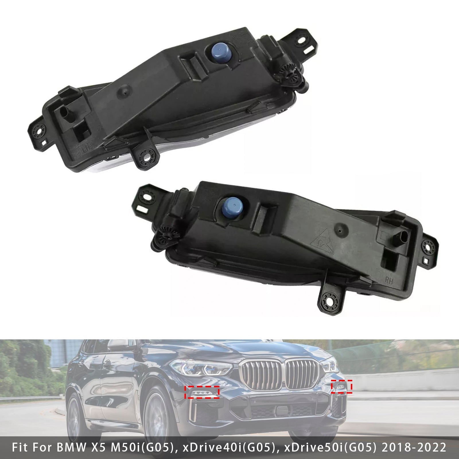 Par de luces antiniebla delantera LED para BMW X5 G05 2018-2022 63177406365