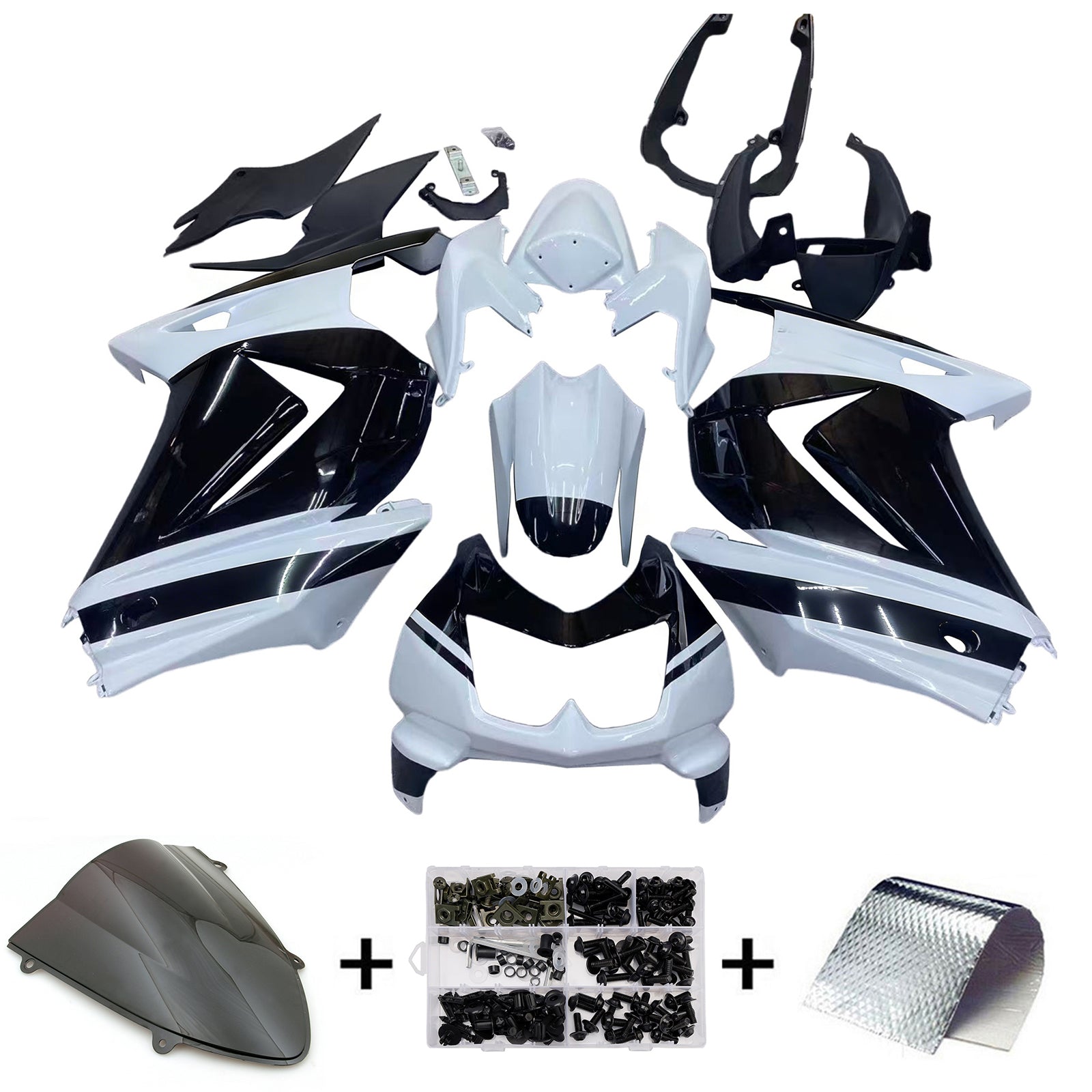 Kit de carénage injecté en plastique ABS pour Kawasaki EX250 Ninja250R 2008-2012