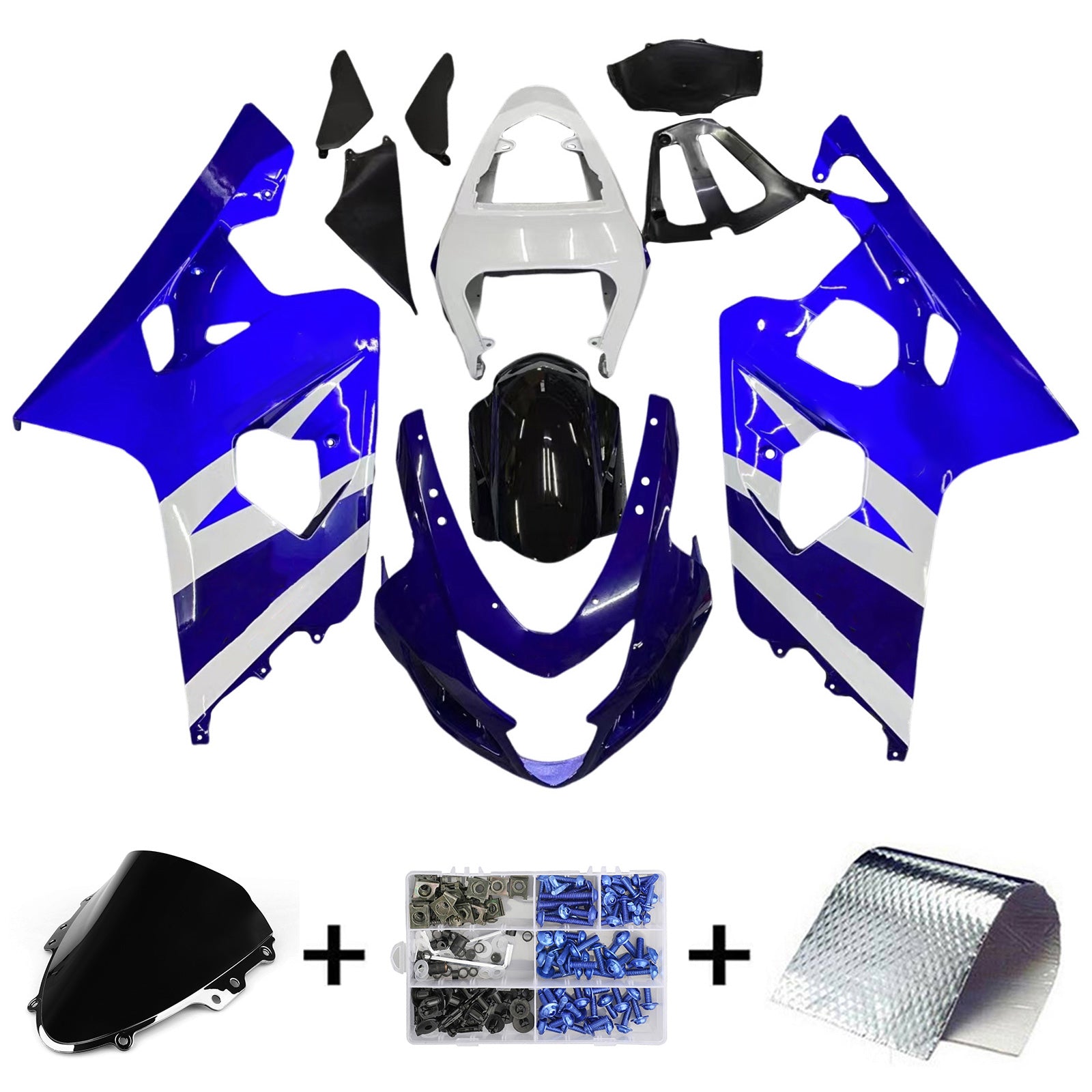 Kit de carénage par injection, carrosserie en plastique ABS pour Suzuki GSXR 600/750 2004-2005 K4