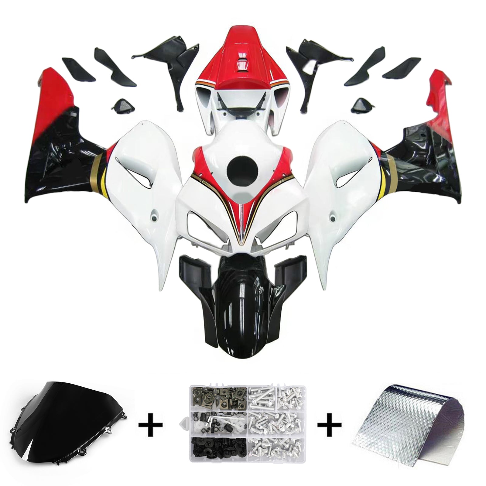 Kit de carénage par injection, carrosserie en plastique ABS pour Honda CBR1000RR 2006-2007