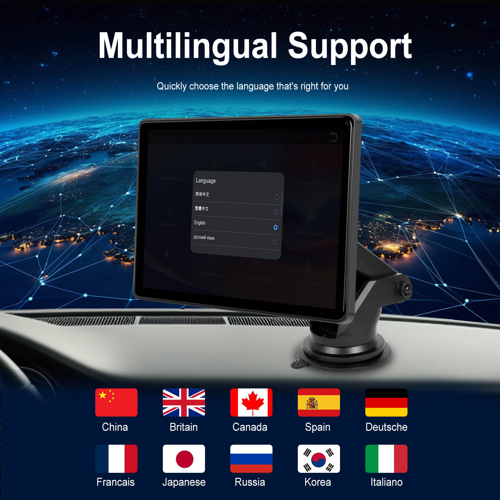 8 -calowe Apple CarPlay Android Touch Screen Auto poziome poziome wyświetlacz przełączania