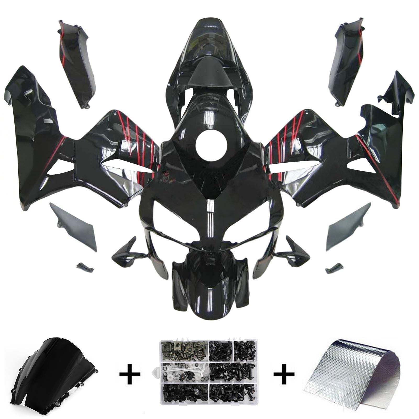 Kit de carénage par injection, carrosserie en plastique ABS pour Honda CBR600RR 2003-2004 F5