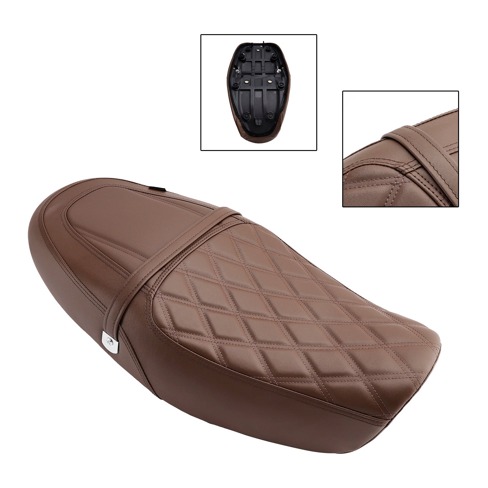 Selle pilote/passager complète coussinée Kawasaki Z900Rs 2018-2024, verte