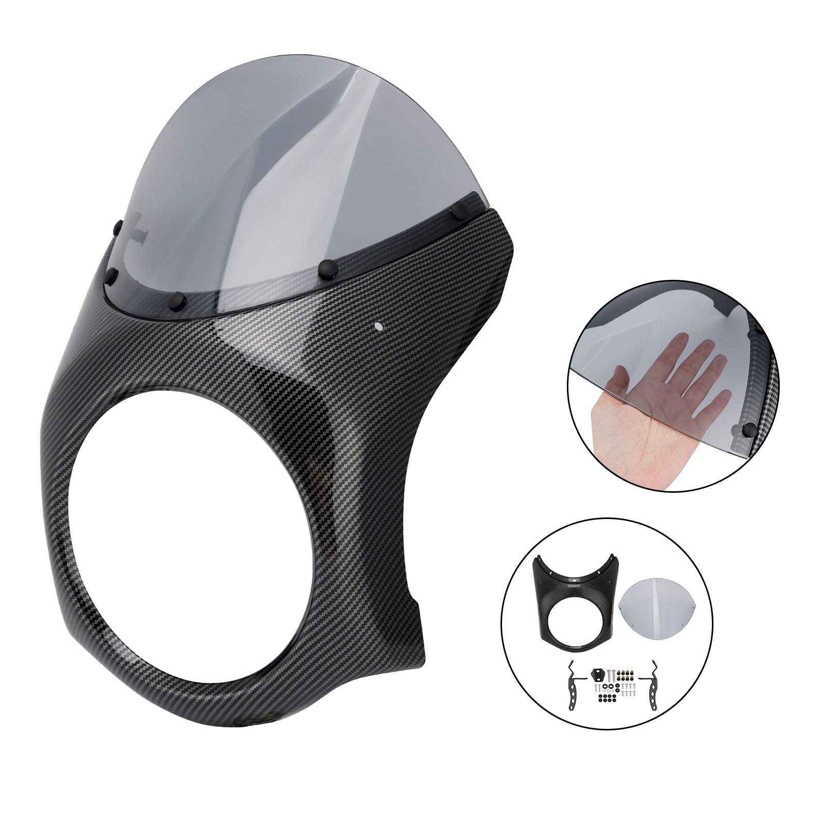 Fiera del parabrezza del faro per eliminatori Kawasaki 500 2024-2025