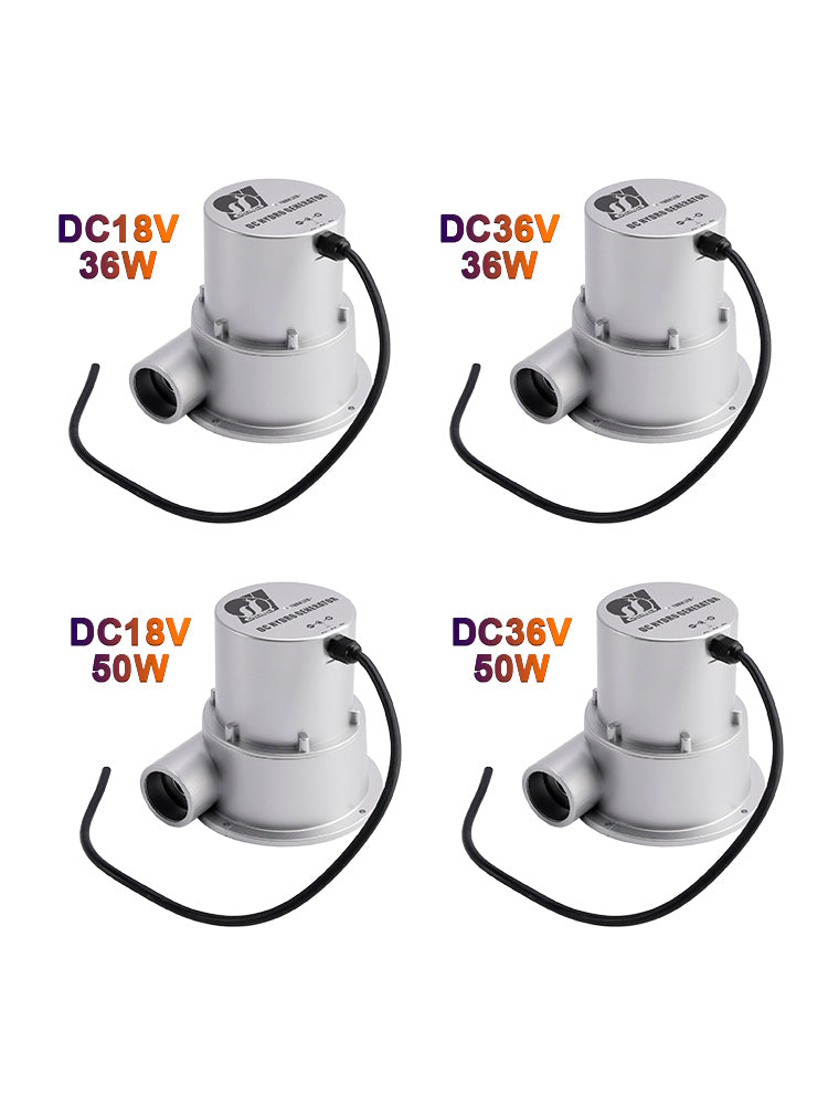 Generator hydroelektryczny z turbiną z przepływem wody DC18V/36V 36 W/50 W Produkcja energii CA