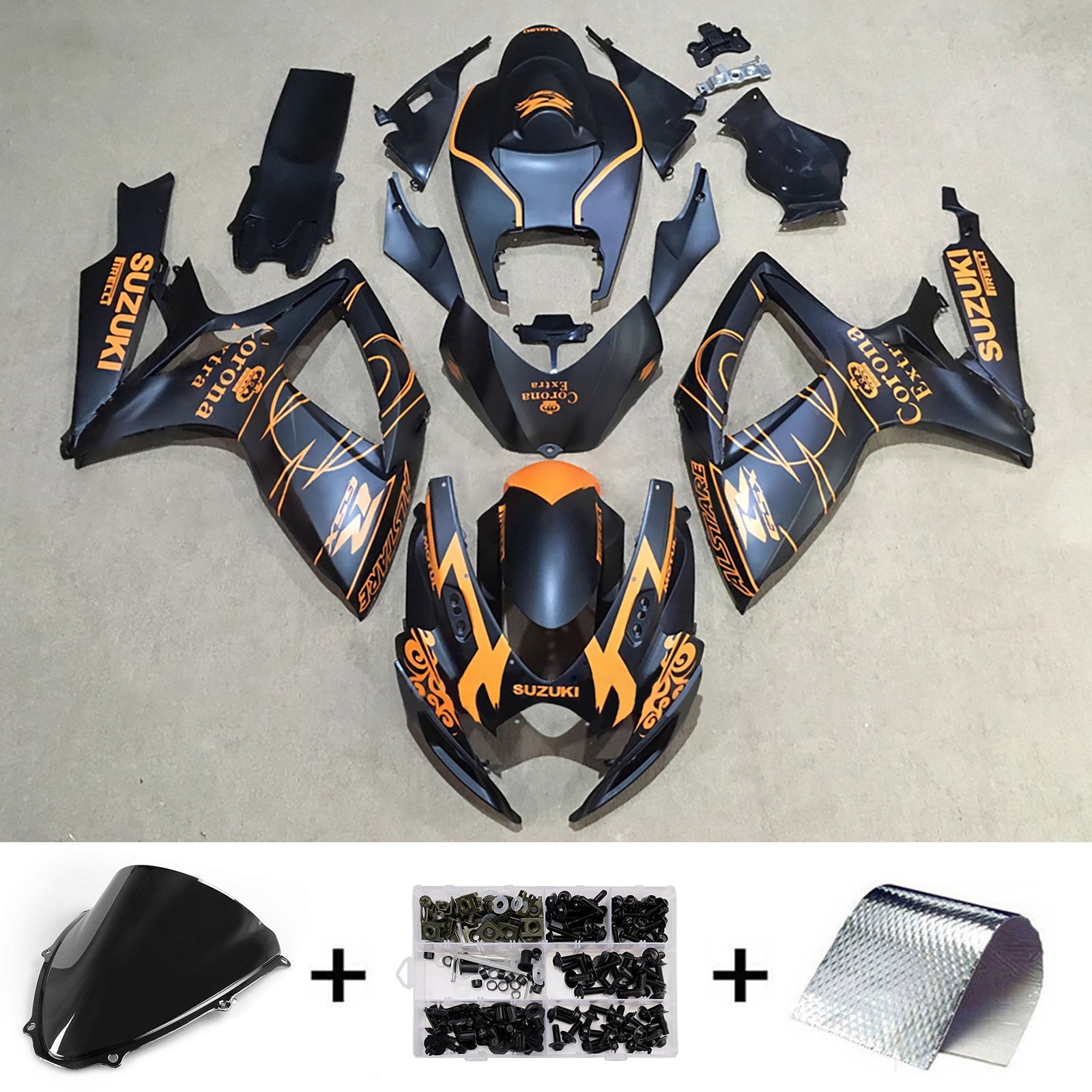 ABS-muovinen ruiskutussuojasarja Suzuki GSXR 600/750 2006-2007 K6