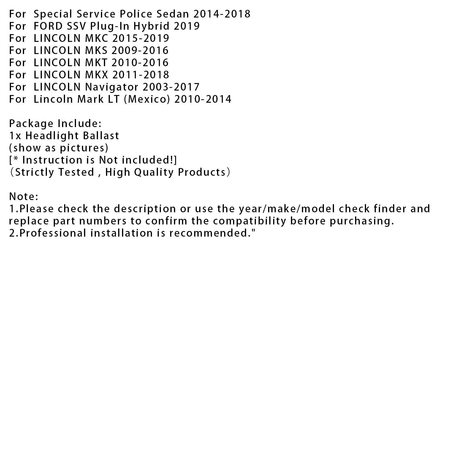 Modulo di controllo zavorra per fari allo xeno HID 8A5Z13C170A per Lincoln MKC MKS Navigator