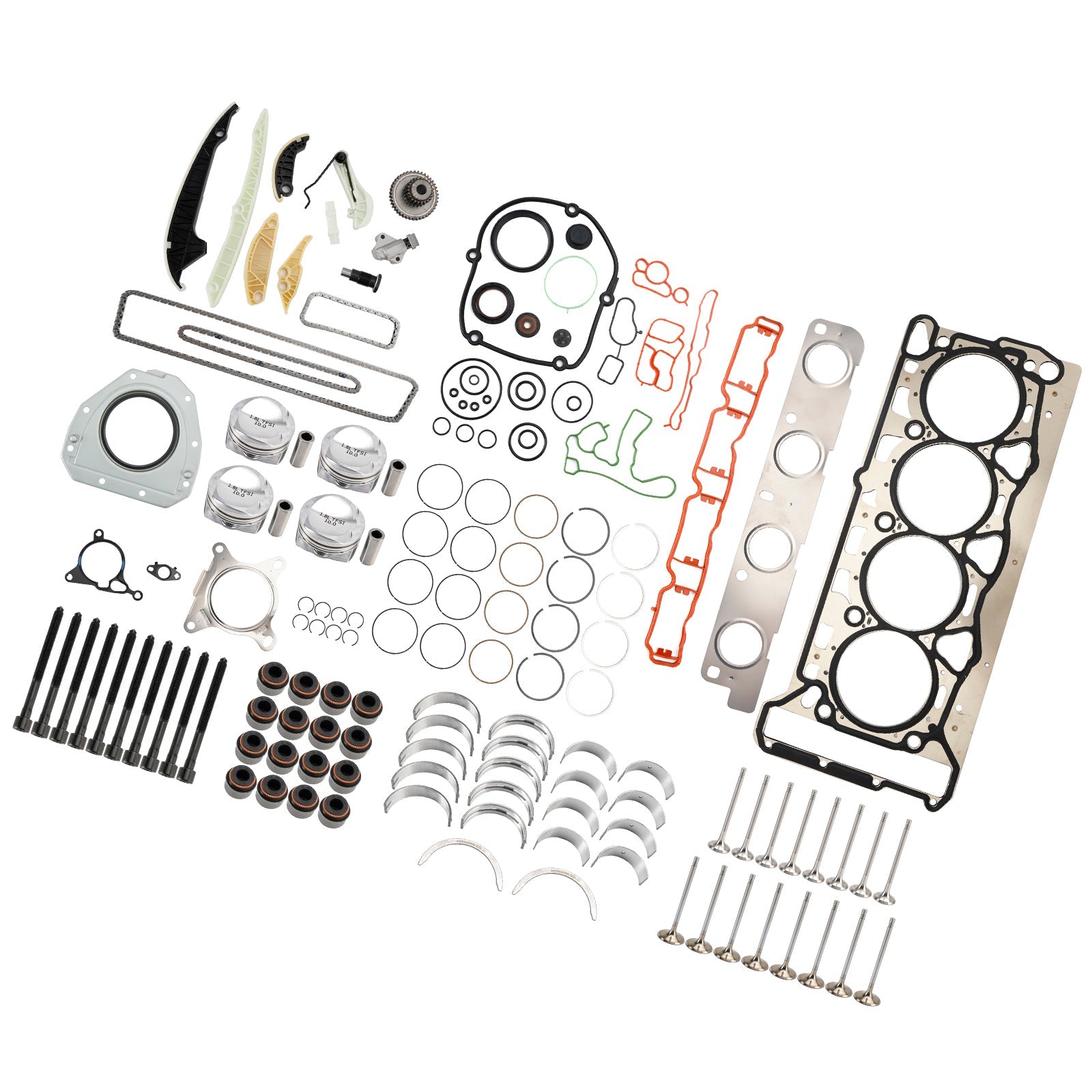 Kit di ricostruzione pistone motore per VW, Audi e Skoda 1.8 TSI BZB CDA CDH