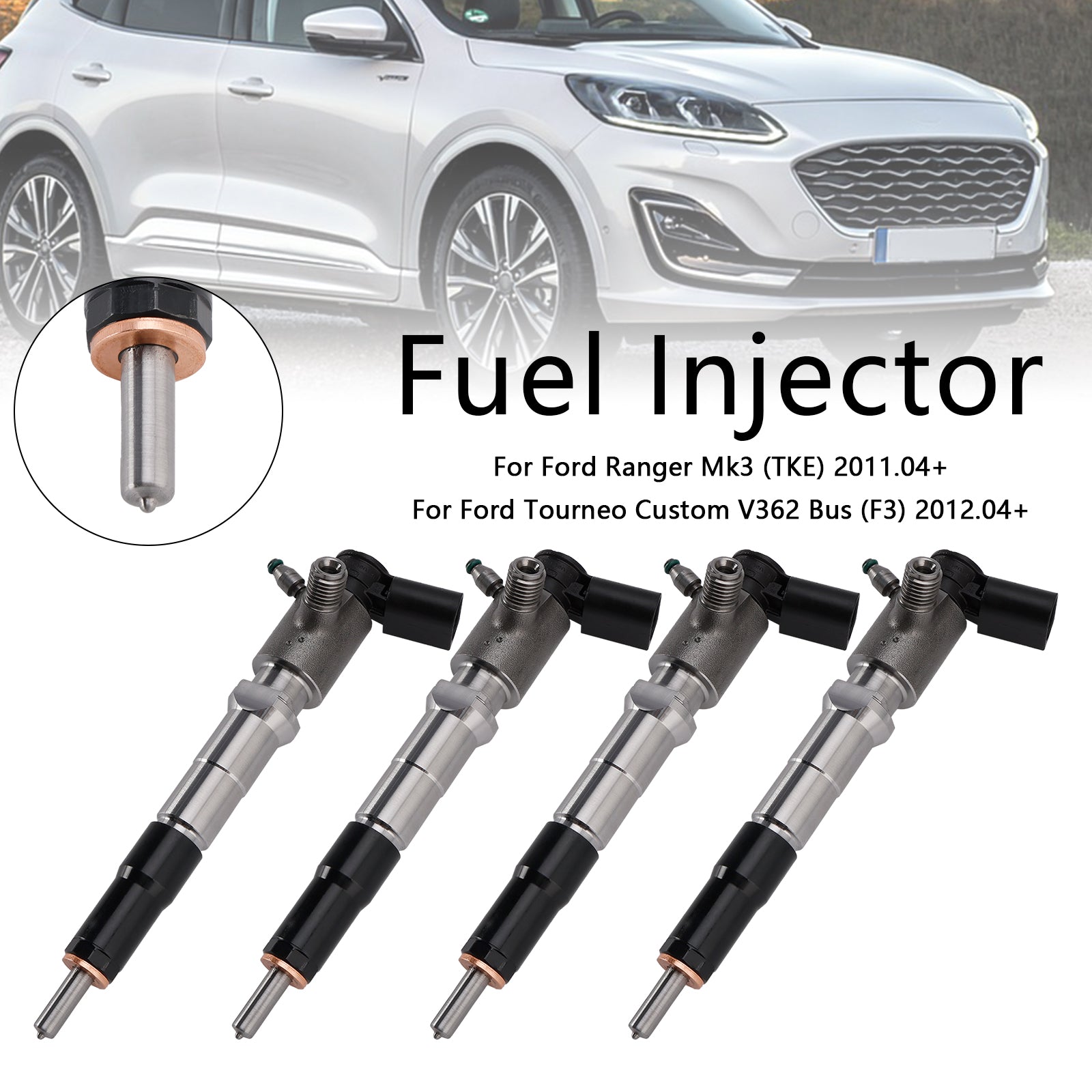 4-delige brandstofinjector GK2Q-9K546-AC 410359068080808 GK2Q9K546AB VOOR Ford Transit V363 Truck (FCD, FDD) 2013.08+