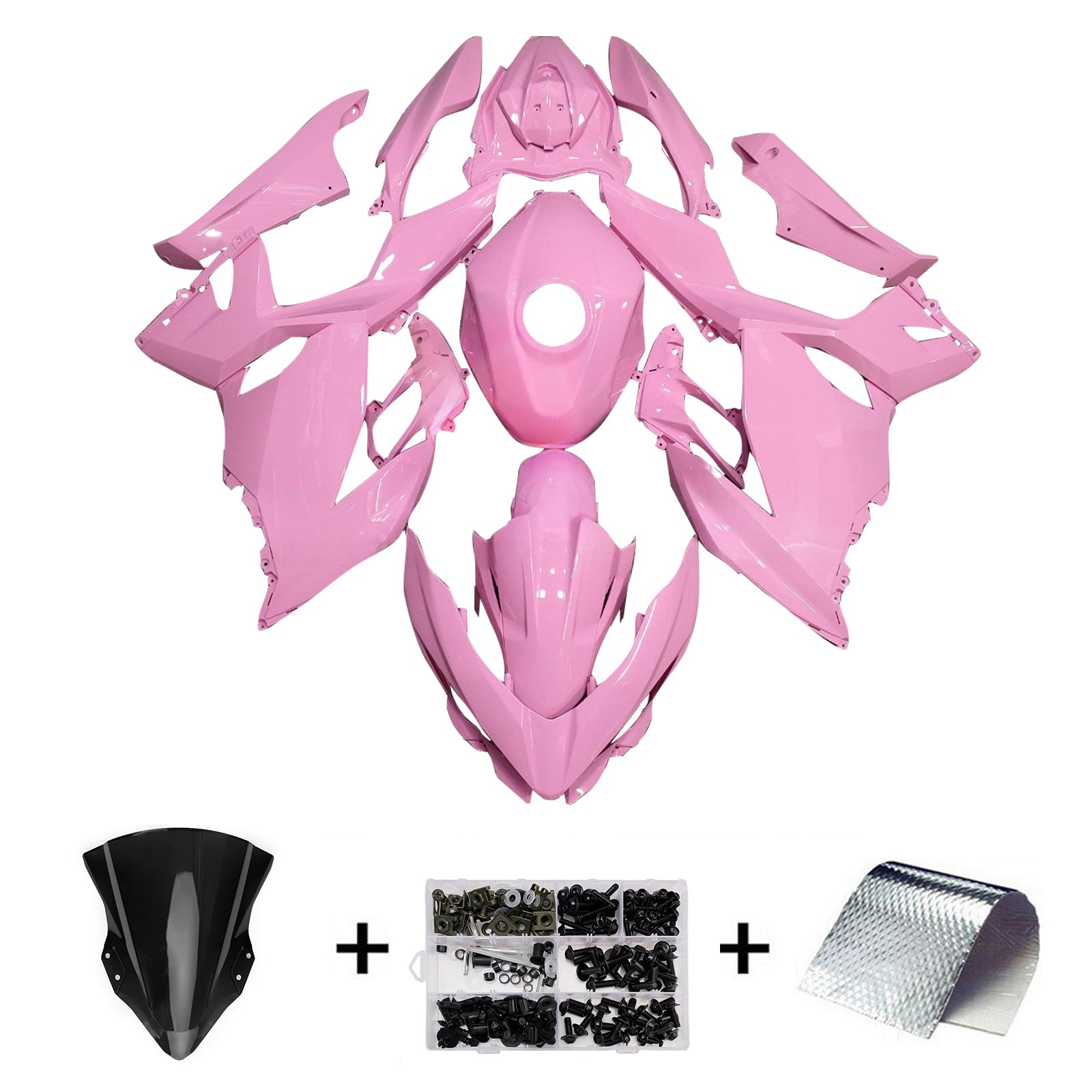 Kit di carenatura a iniezione, carrozzeria in plastica ABS per Kawasaki EX400 Ninja400 2018-2024