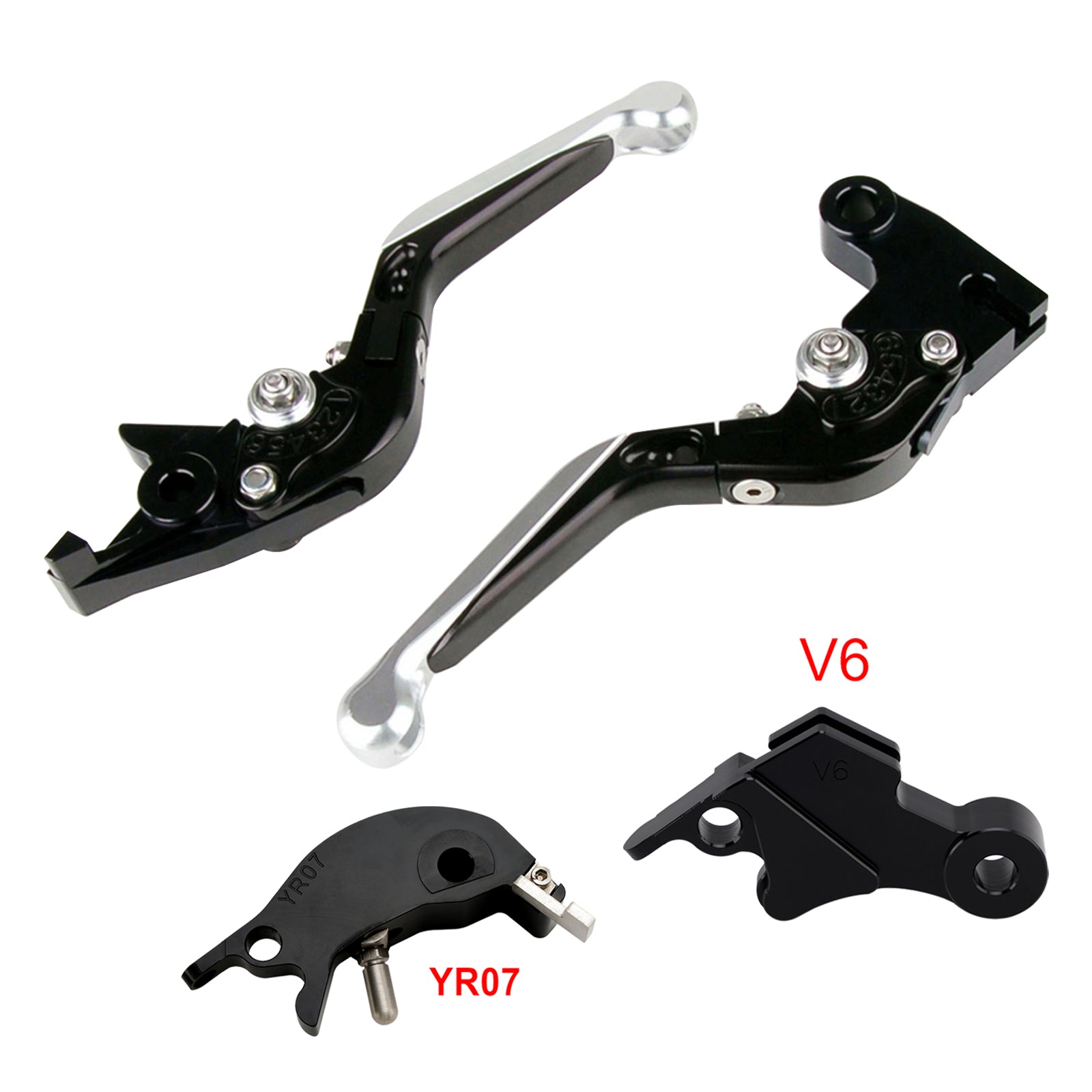 Levier de frein et d'embrayage réglable compatible avec YAMAHA XSR900 XSR900GP MT-09 MT-09SP 24-25