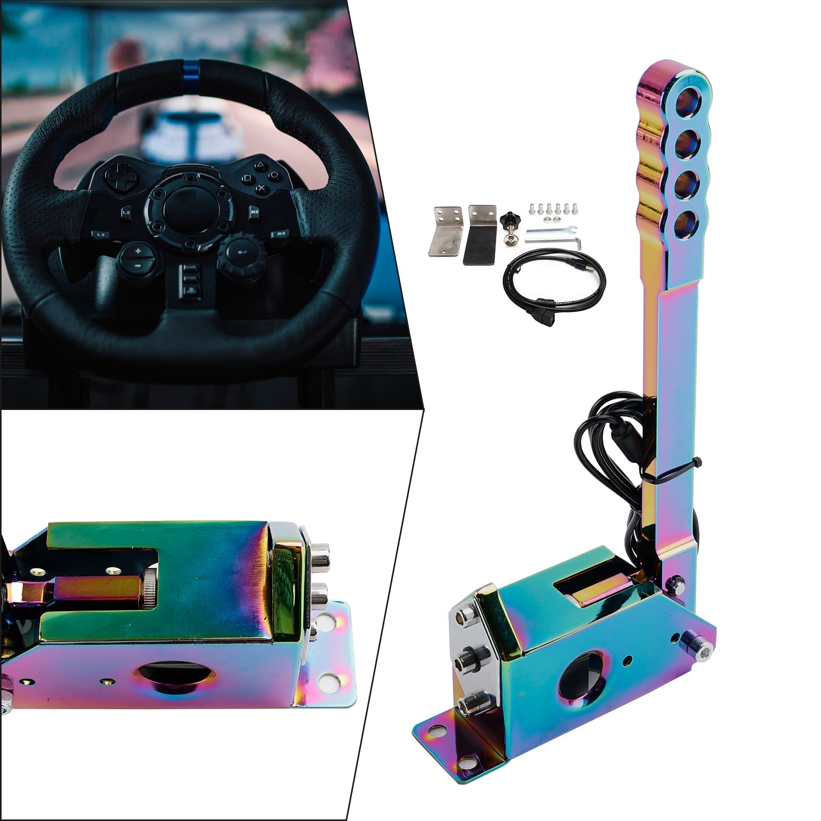 Voor racegames G25/G27/G29/T300/T500 voor Assetto PC 14bit SIM USB Handrem