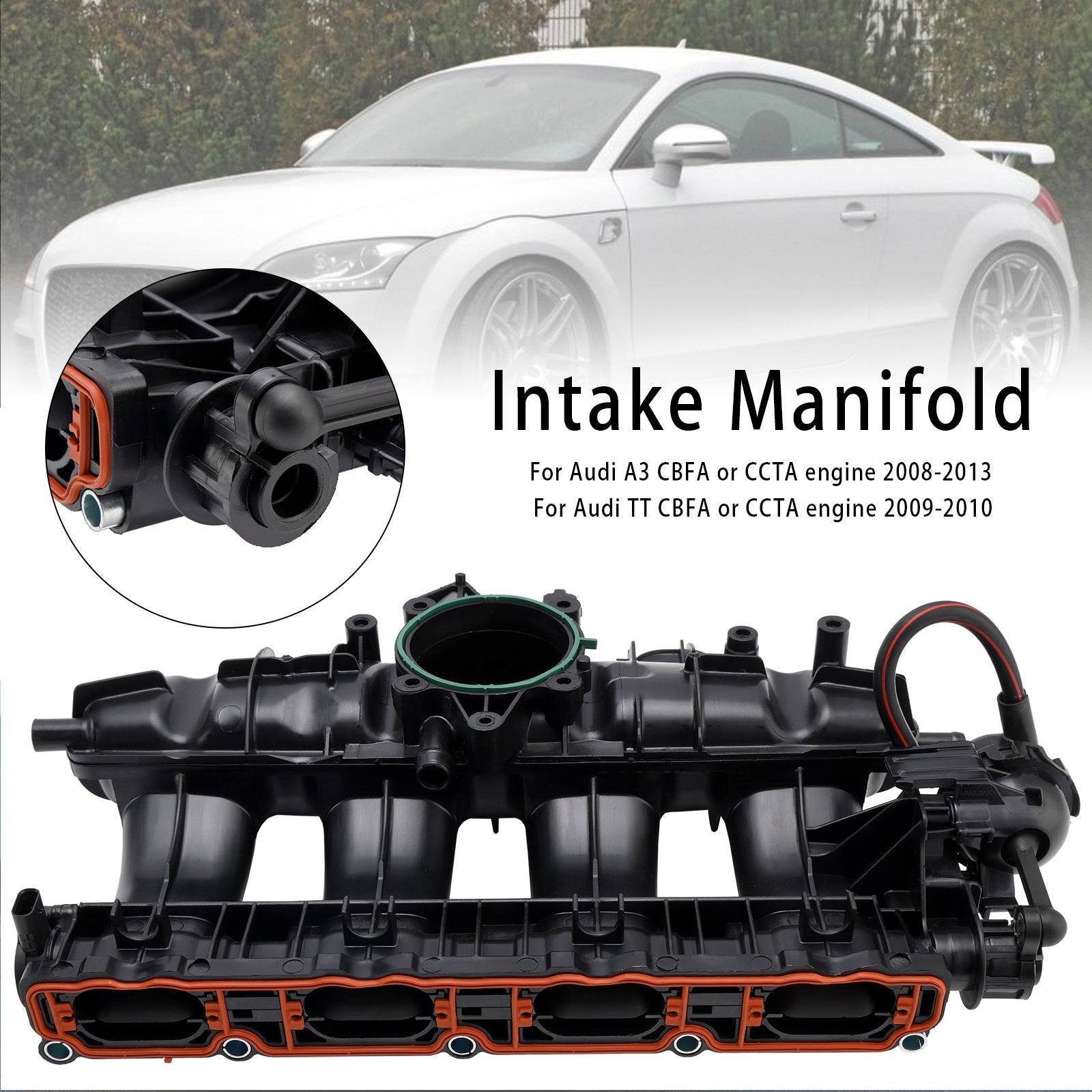 2006-2018 Seat Altea XL 5P8 2.0 TFSI 4x4 MPV1984211155 Collecteur d'admission d'air 06J133201BD