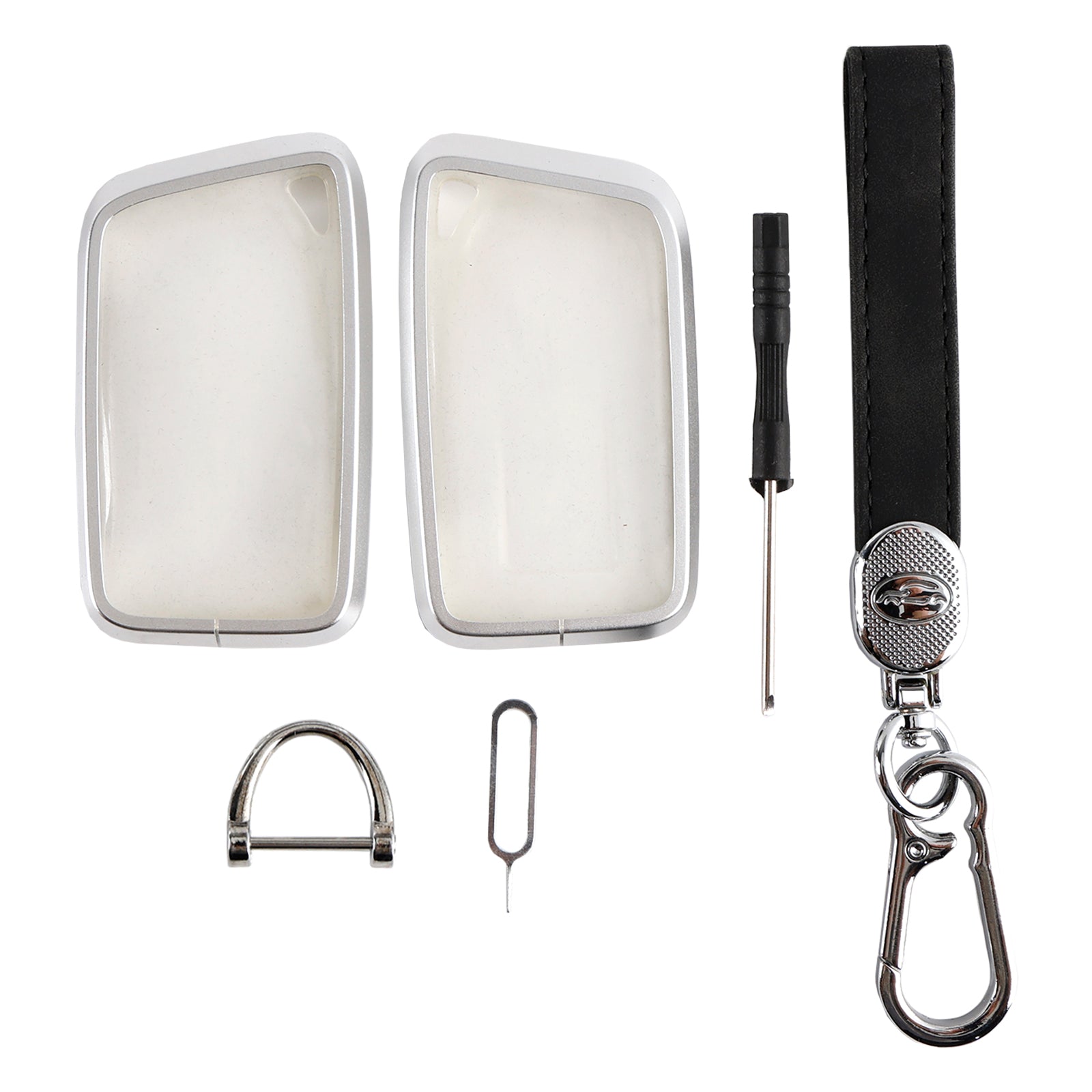 Zwarte beschermhoes van legering&Zachte TPU aluminium autosleutelhoes voor Lexus IS GS ES RX