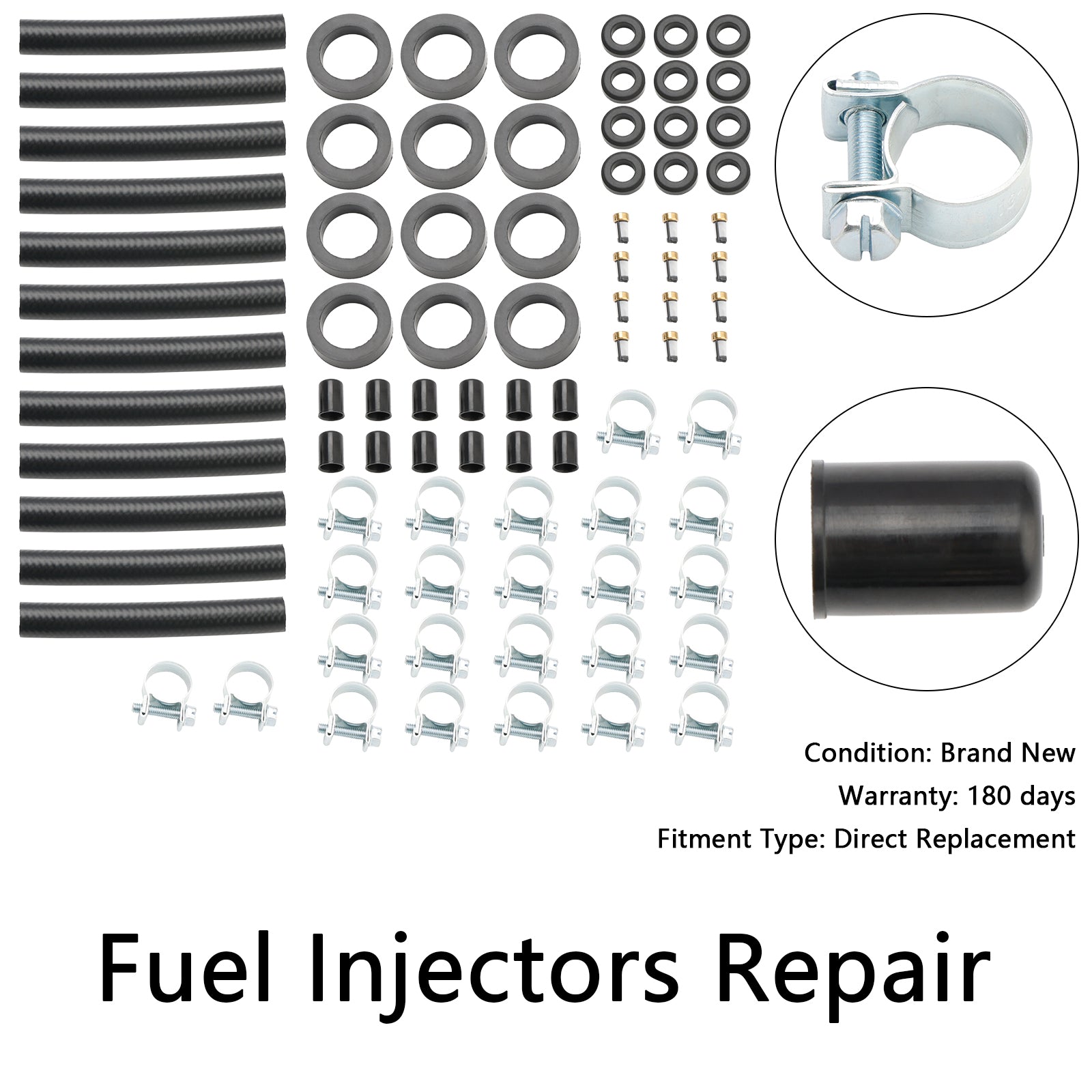 Kit de reparación del inyector de combustible de 12 piezas para V12 XJS 1981-1991 para Jaguar y Porsche