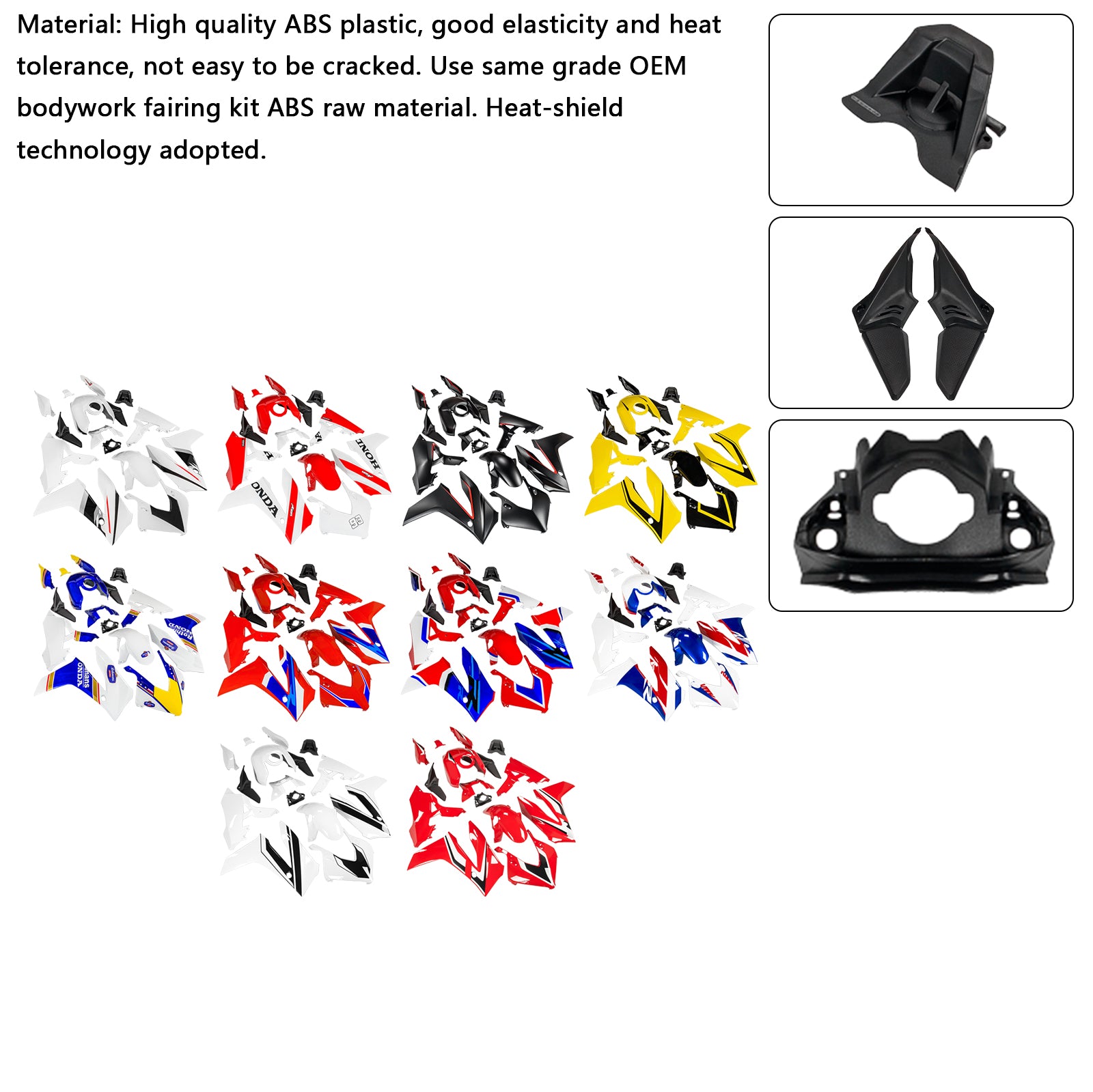 Kit de carénage en plastique ABS pour Honda CBR650R 2024-2025
