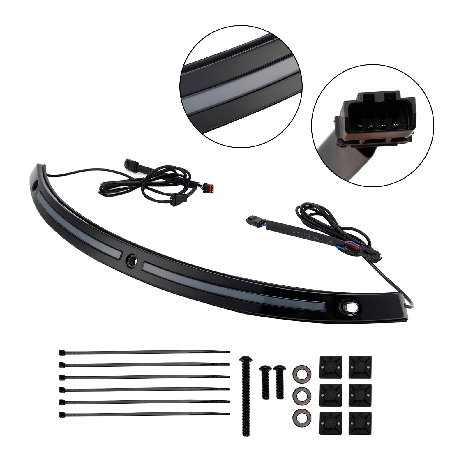 Garniture de pare-brise avec clignotants à LED pour Touring Electra Glide Street Glide Ultra Limited 2014+