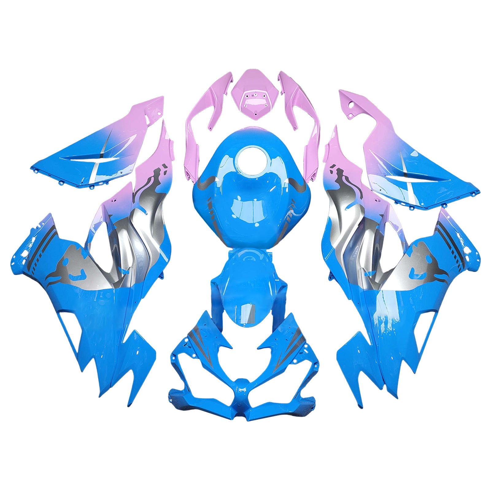 Kit di carenatura a iniezione, corpo in plastica ABS per Kawasaki ZX6R 2019-2023