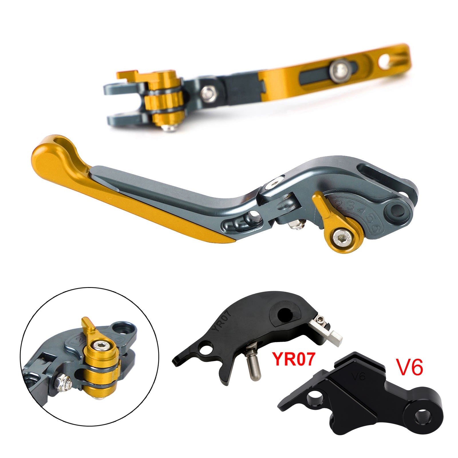 Levier de frein et d'embrayage réglable compatible avec YAMAHA XSR900 XSR900GP MT-09 2024-2025