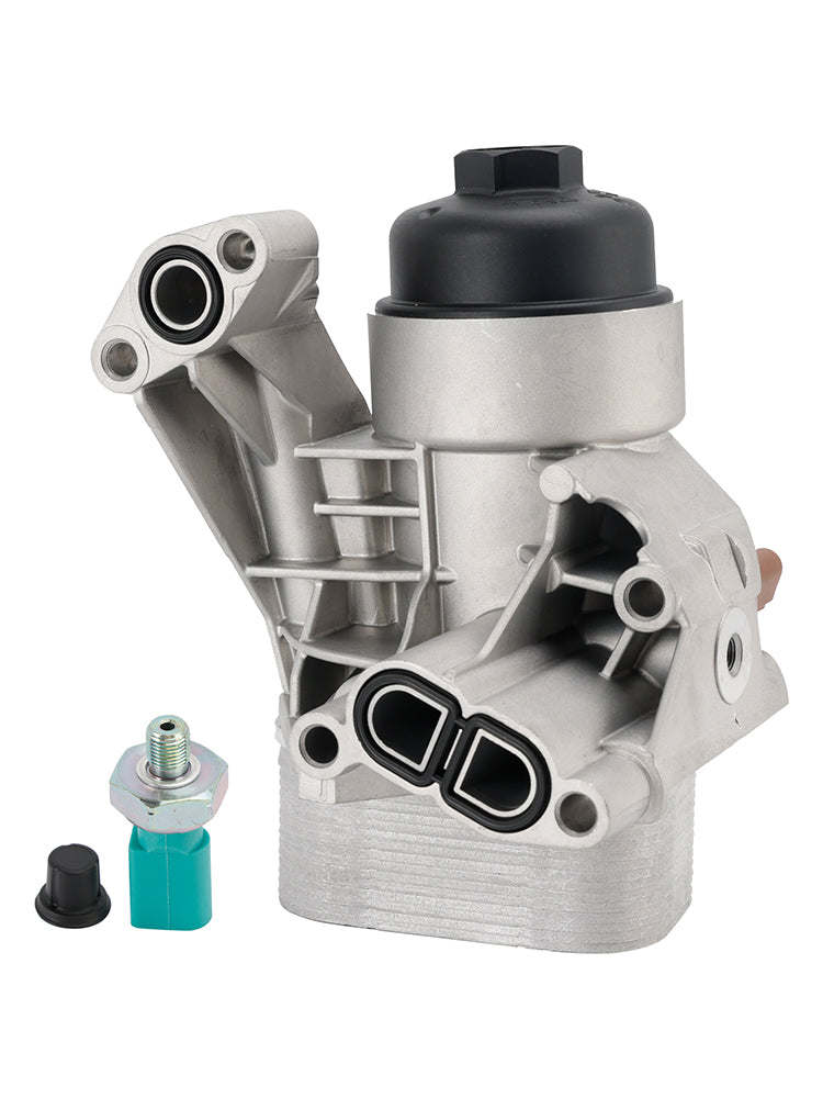 Öljynsuodattimen kotelo ja jäähdytin'Öljy 03N115389A Audille, Seatille, Skodalle ja VW:lle 1.6 ja 2.0 TDI