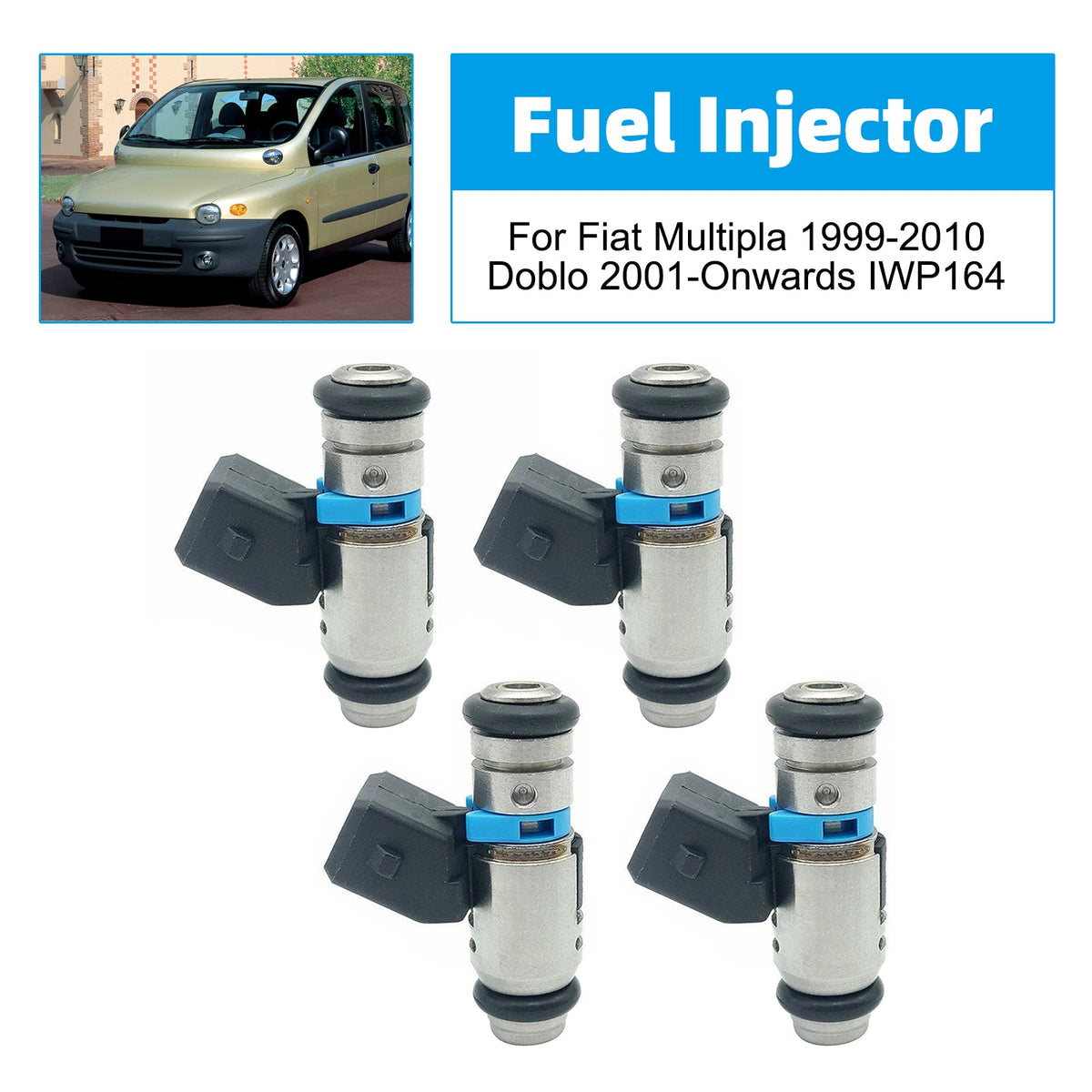 4 inyectores para fiat multipla 1999-2010 y doblo 2001 en adelante iwp164
