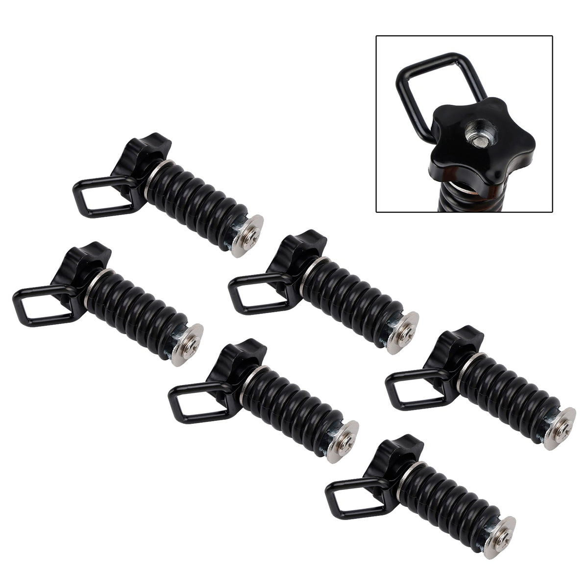 Lot de 6 anneaux d'ancrage flexibles de 2,5 cm (1 pouce) pour Polaris RZR Sportsman Ace 2013-2025