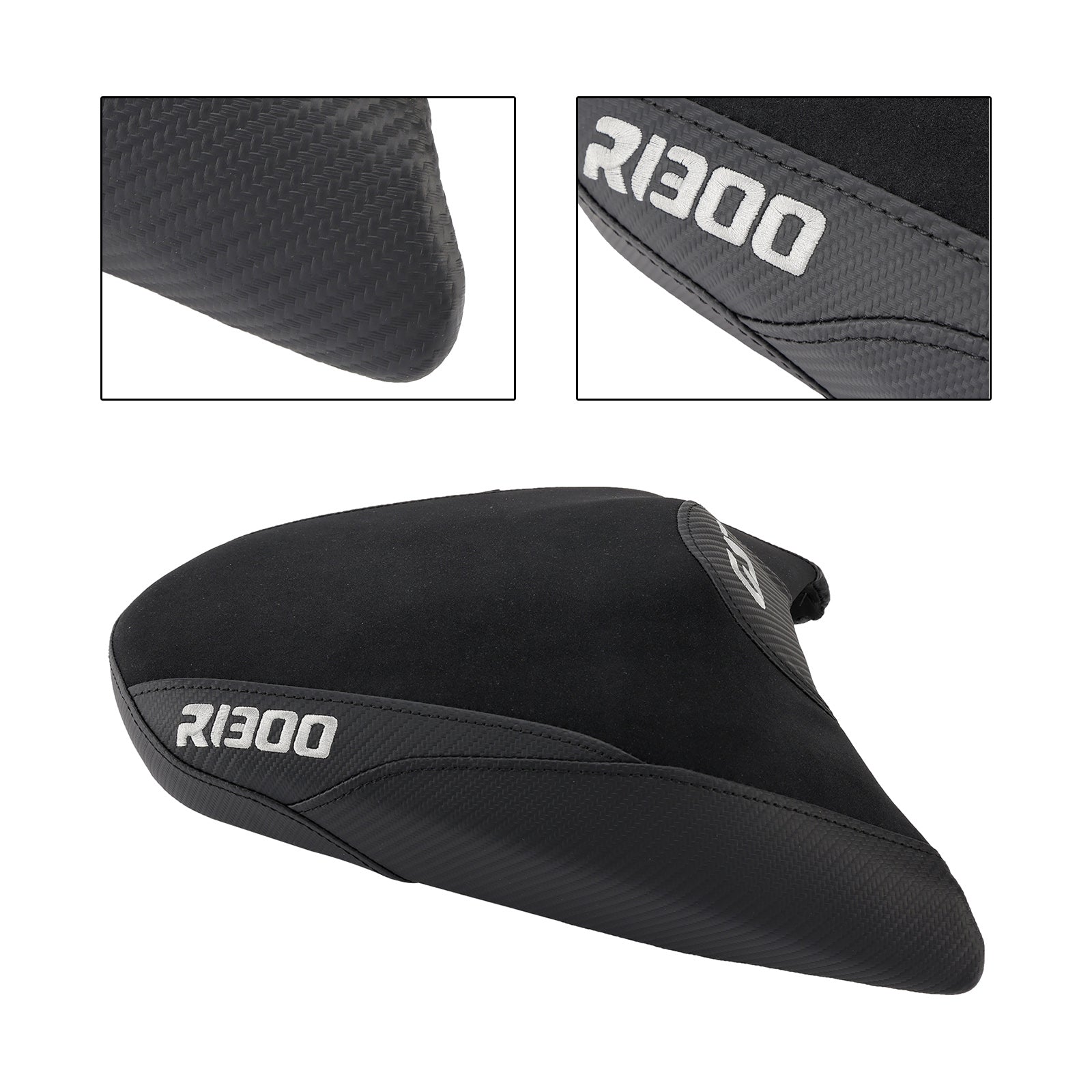 Coussin de siège passager arrière plat en polyuréthane bleu et blanc pour BMW R1300Gs (2024-2025)