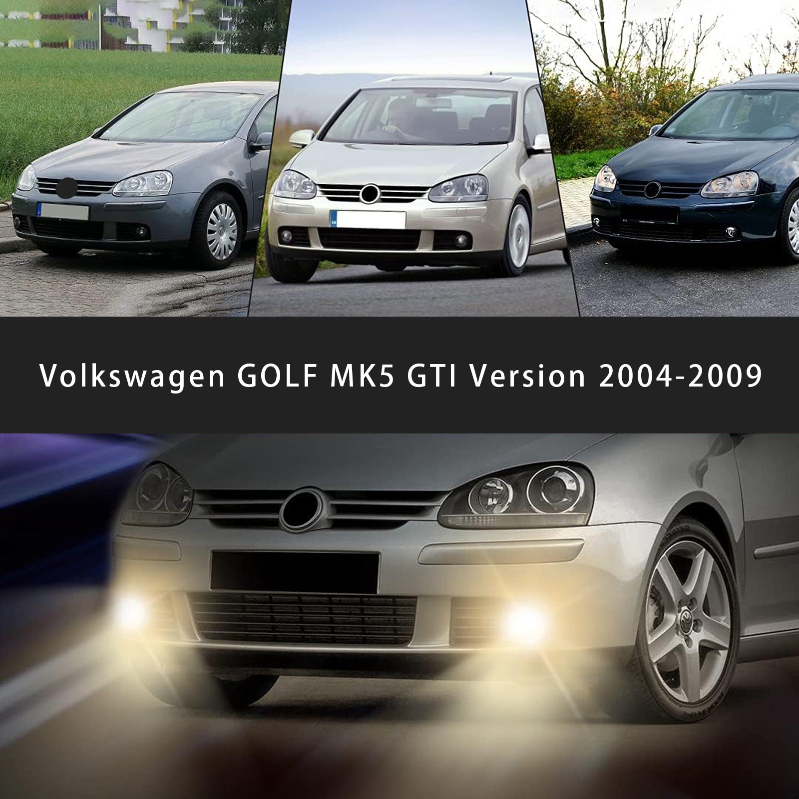 Par de luces antiniebla delantera antes de Volkswagen Golf Mk5 GTI Versión 2004-2009