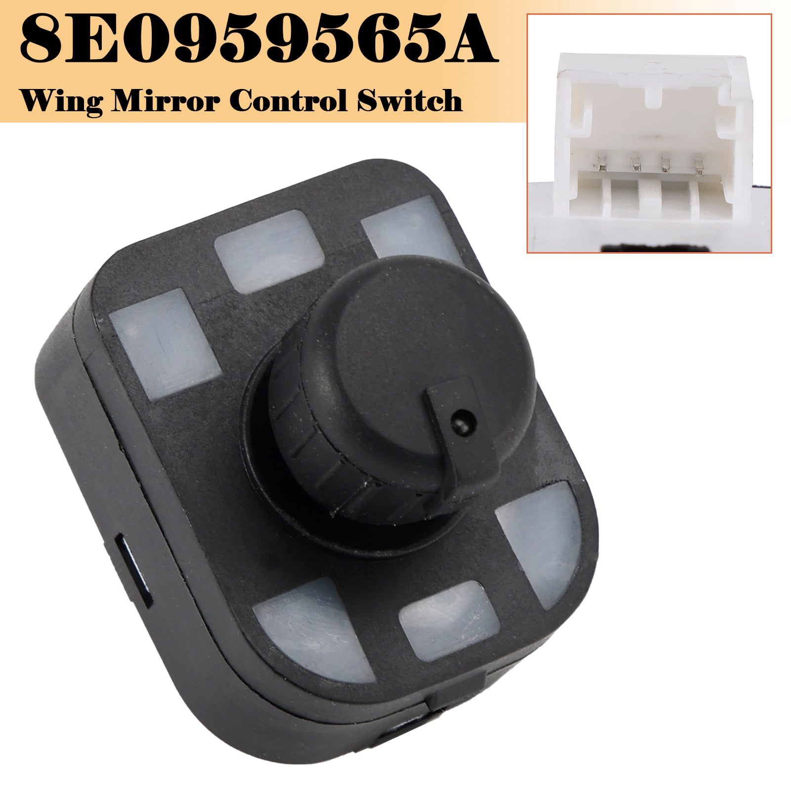 Commutateur de commande de rétroviseur extérieur 8E0959565A pour Audi A1 A2 A3 A4 A6 A8 Q7 R8 TT
