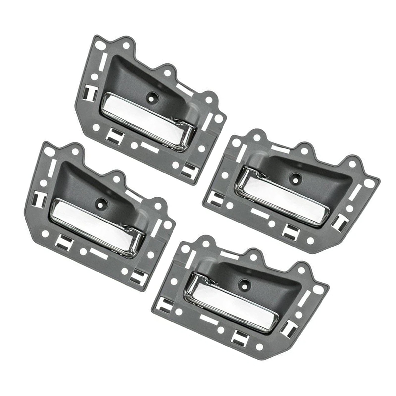 4 poignées de porte intérieures chromées avant et arrière pour Jeep Grand Cherokee 2005-2011
