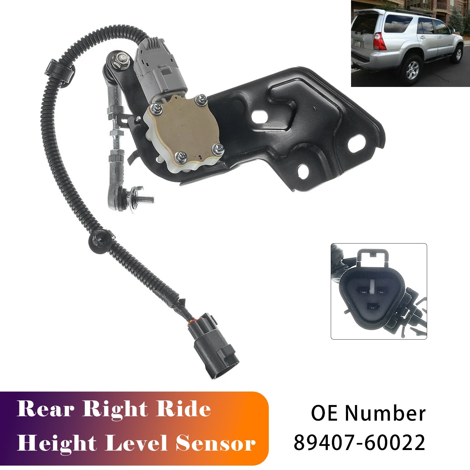Prawy tylny czujnik wysokości zawieszenia do Toyoty 4Runner i Lexusa GX470 4.7L (2003-2009)
