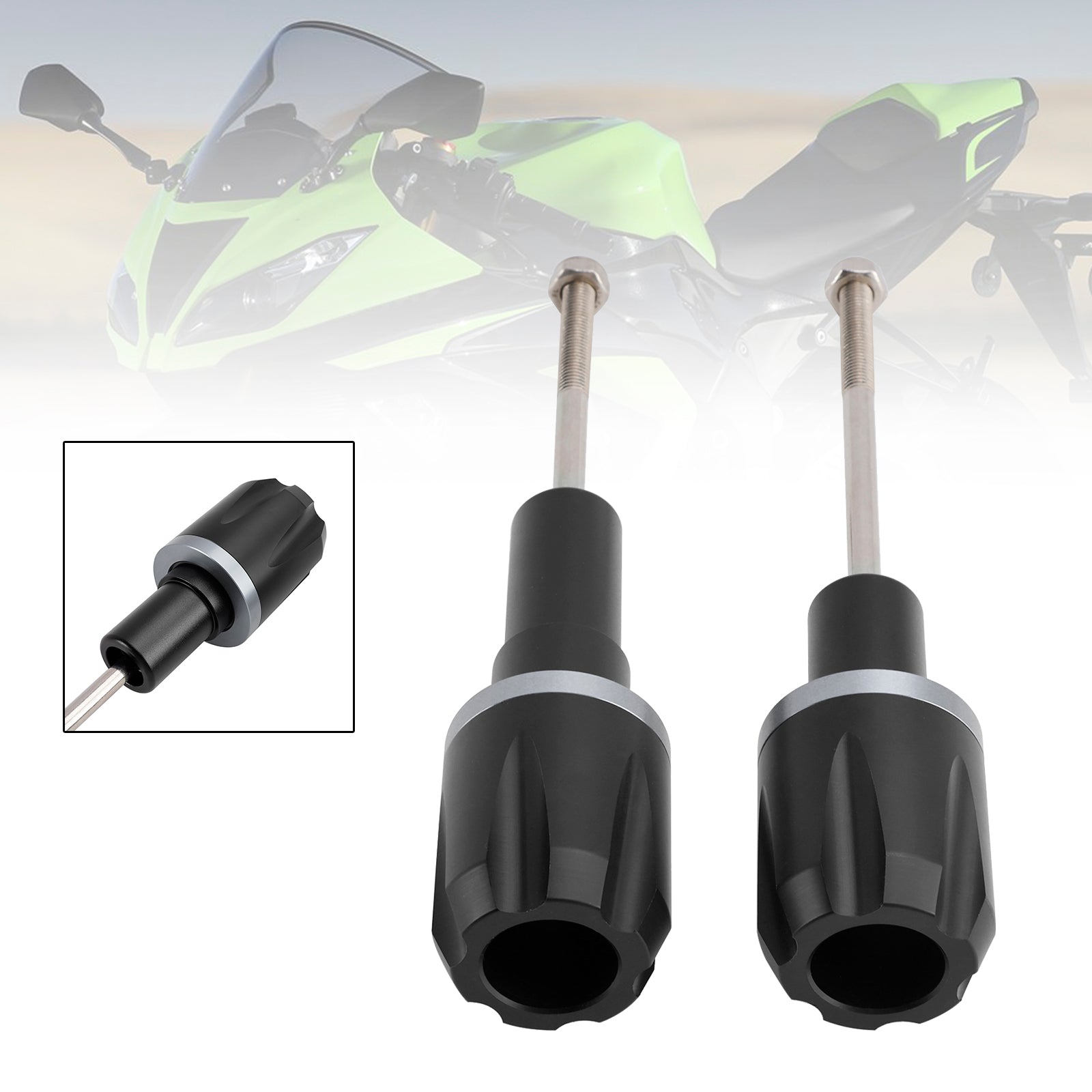 CNC zaščita pred okvirjem proti trku za Kawasaki Ninja 650 2017-2023, zlato in črno