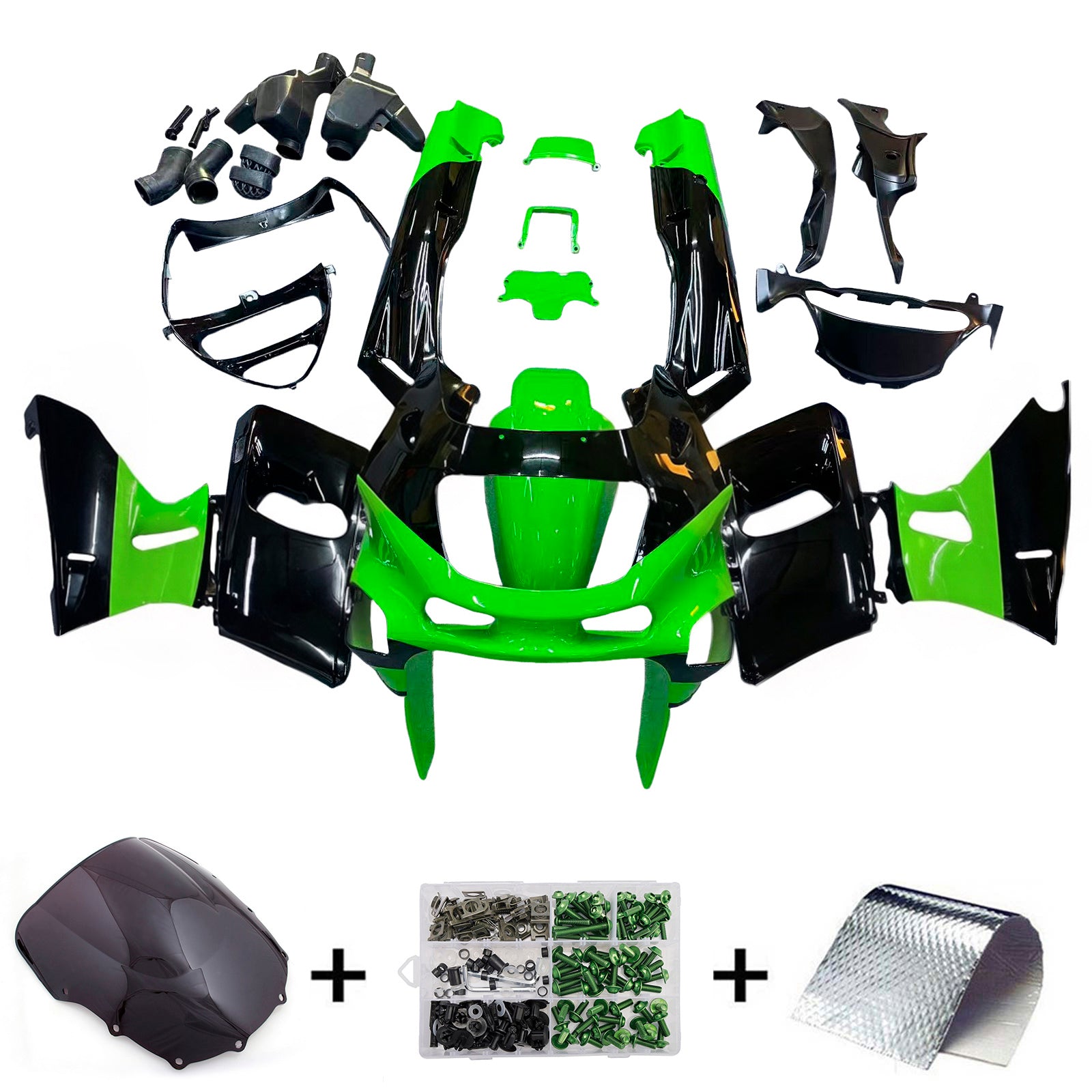 Kit de carénage injecté en plastique ABS pour Kawasaki ZZR400 1993-2007 ZZR600 1998-2003