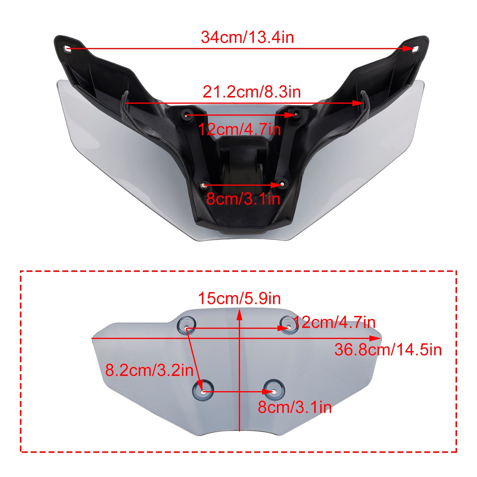 Pare-brise ABS pour moto YAMAHA MT-09/SP 2024-2025
